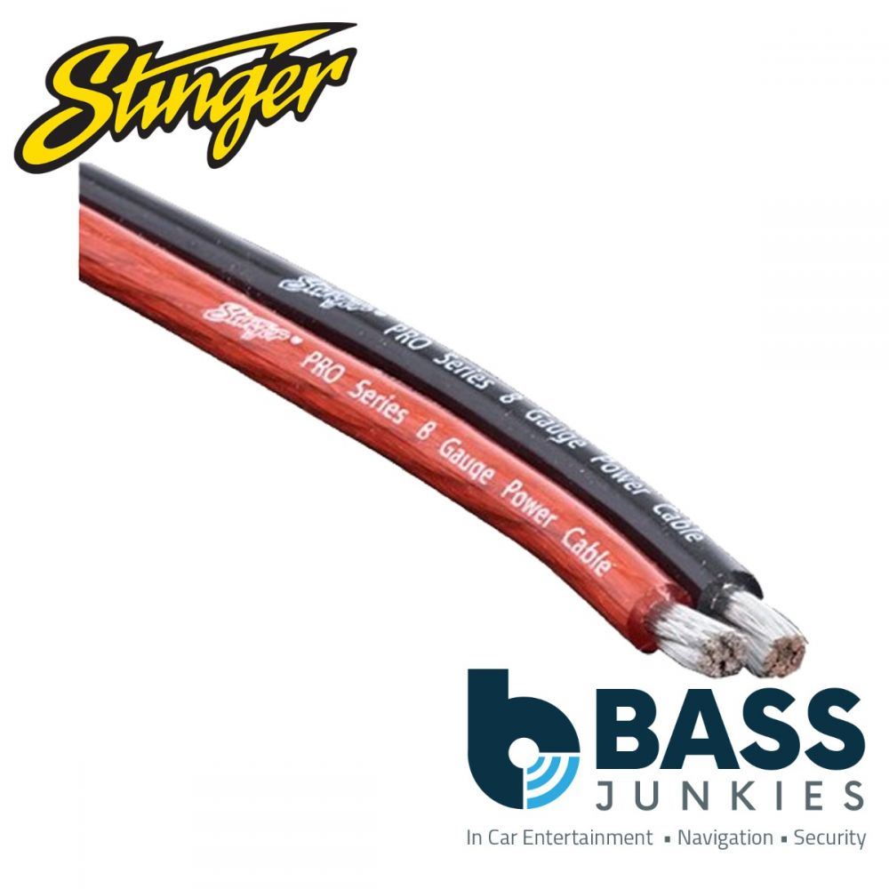 Stinger SPW18TR - 8 AWG Red TRU-SPEC Copper Hyper Twist Ultra Flexible 1 Metre Car Amplifier Power Cable