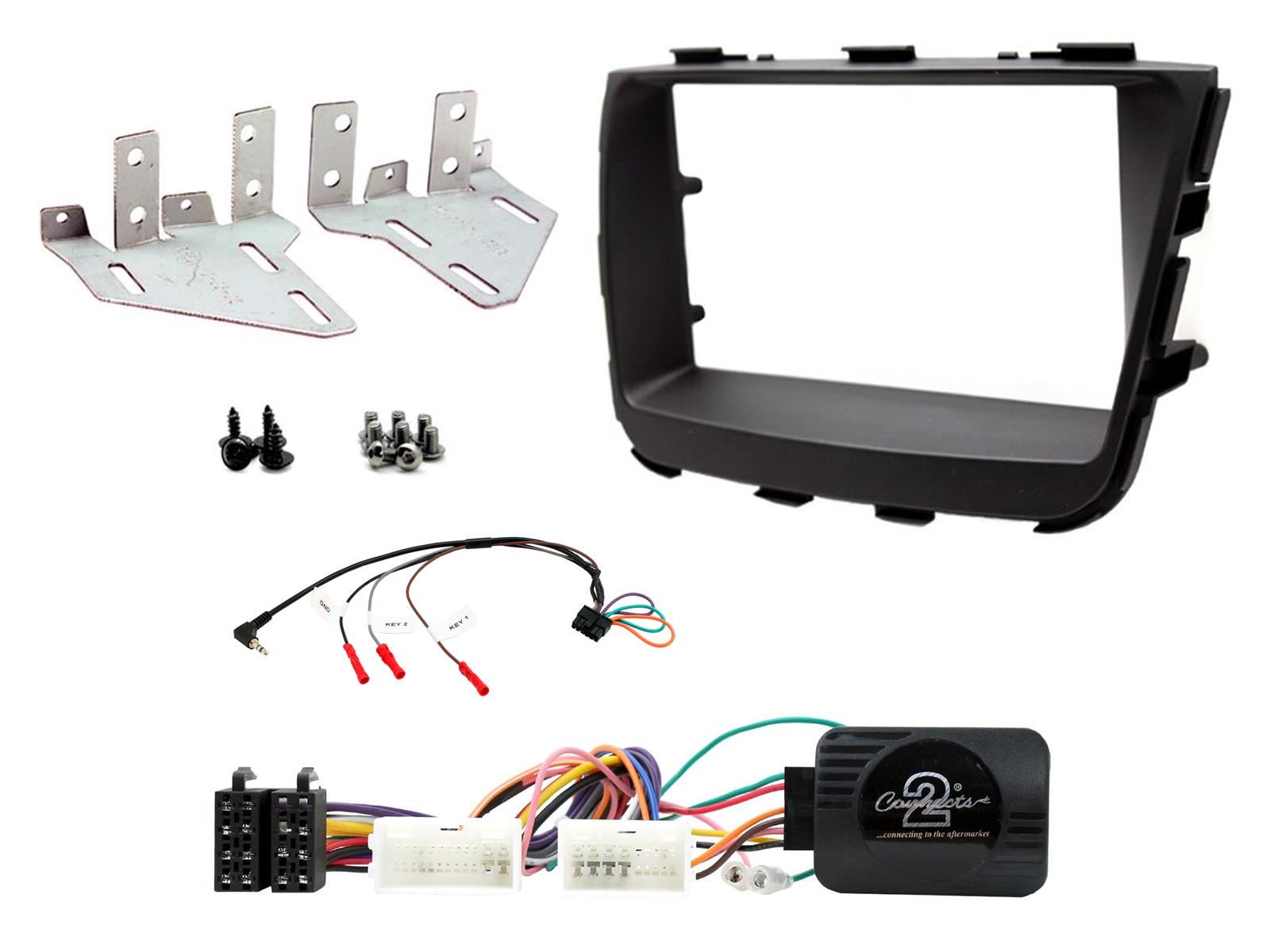 Connects2 CTKKI20 Kia Sorento 2013 Onwards Double Din Car Fascia Steering Wheel Interface Fitting Kit
