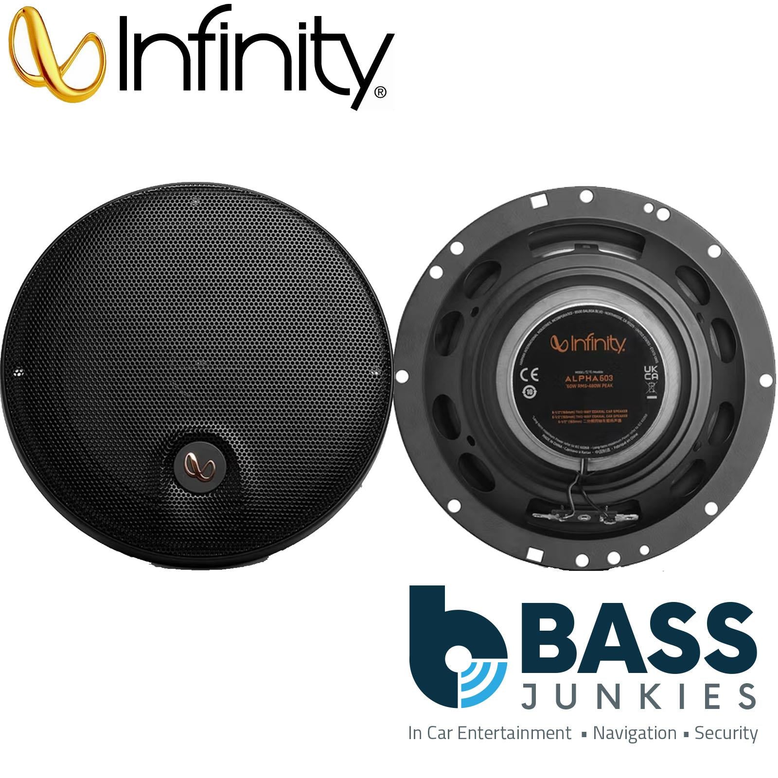 Infinity By Harman - Alpha 603 480 Watts 6.5" 17cm 2-Way Car Door Speakers Pair
