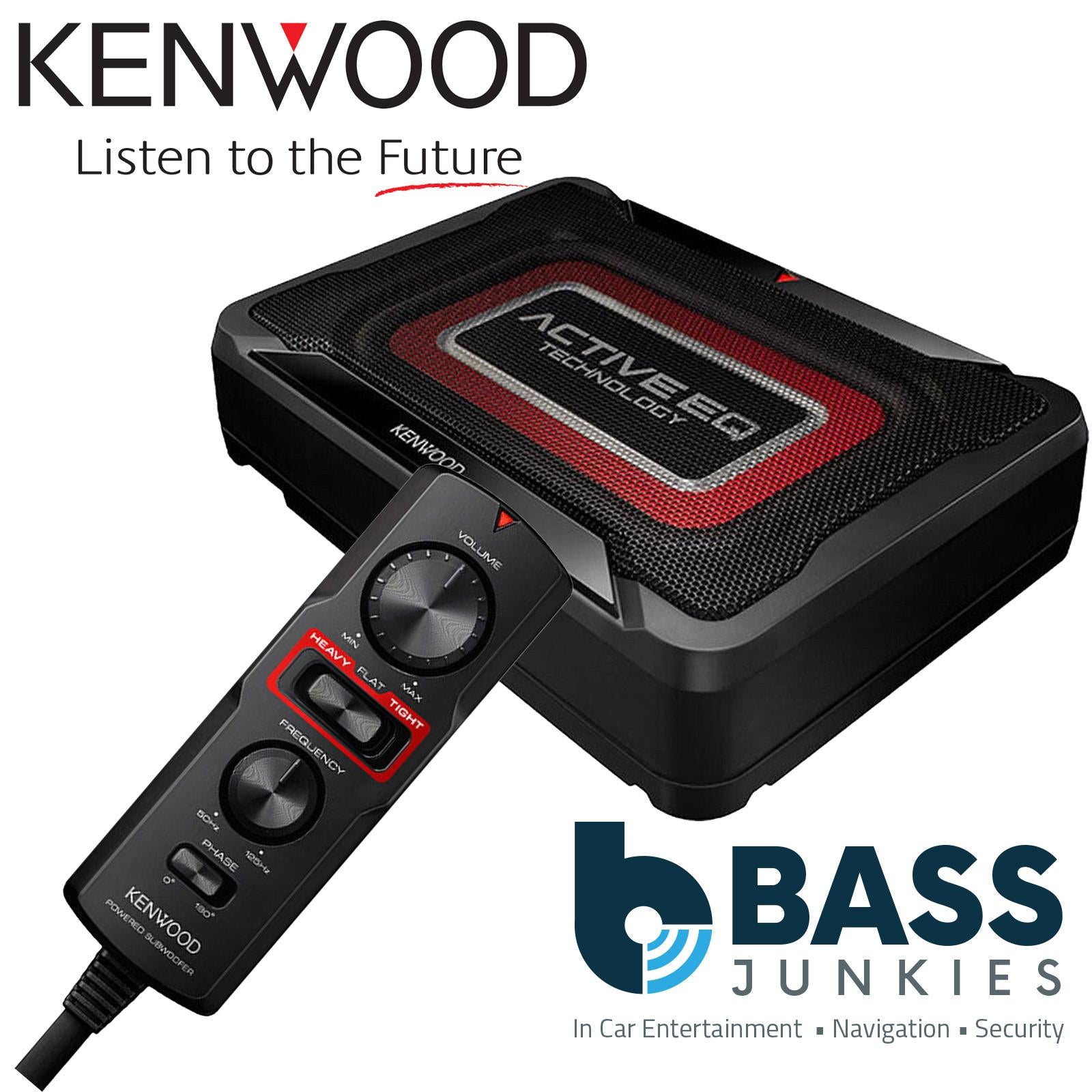 Kenwood KSC-PSW7EQ - 160 Watts Active Amplified Underseat Car Subwoofer