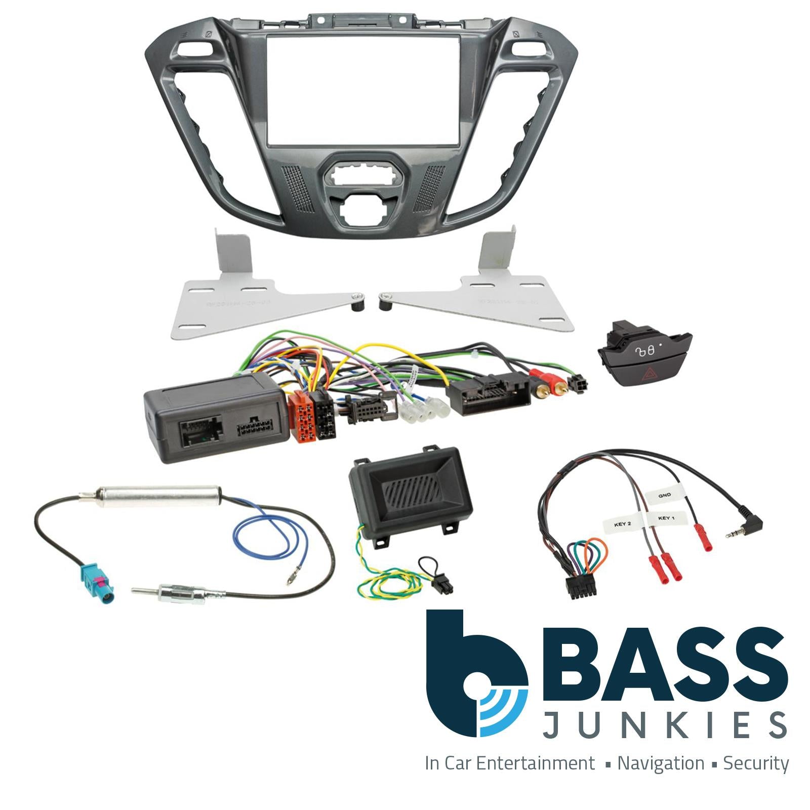 Double Din Car Radio Stereo Full Fitting Kit for Ford Transit Custom 2012 -2016