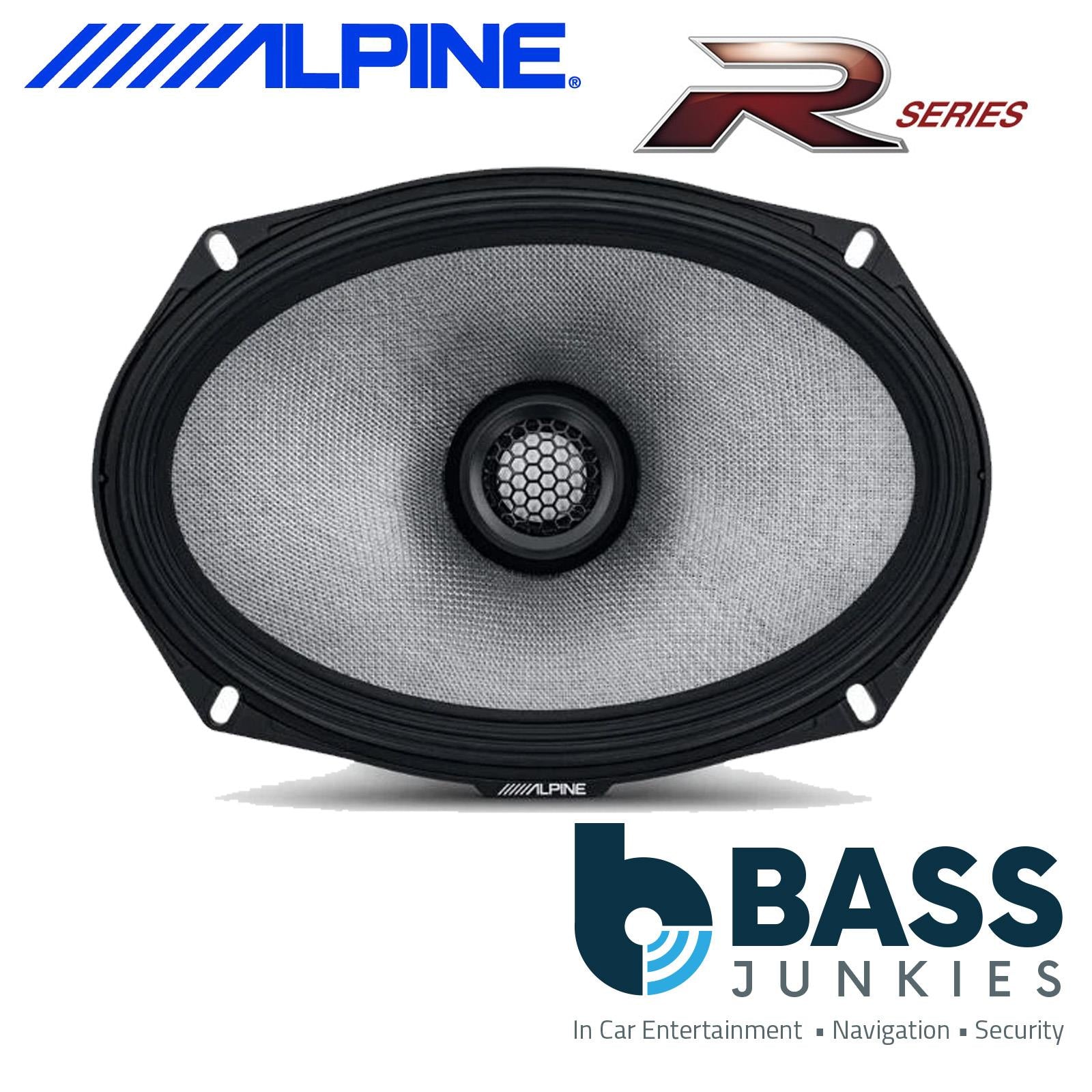 Alpine R2-S69 - 6"x9" 2-Way 600 Watts Car Van Door Shelf Speakers & Grilles Pair