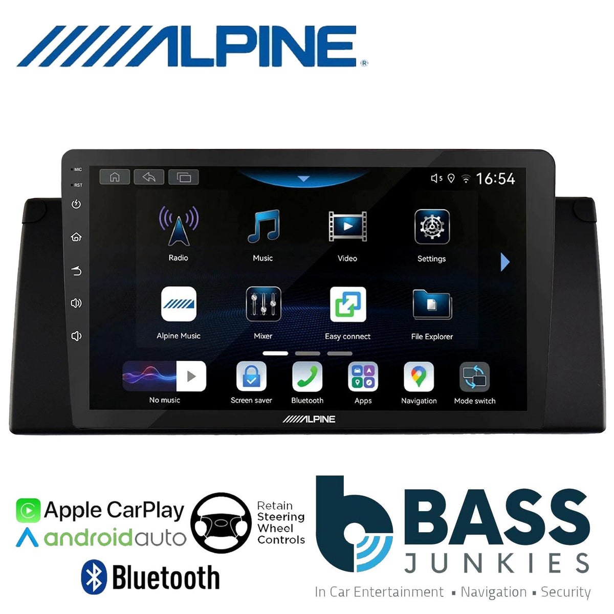 Alpine 9" CarPlay Android Car Stereo Fascia Stalk Kit For BMW X5 E53 1999 -2006