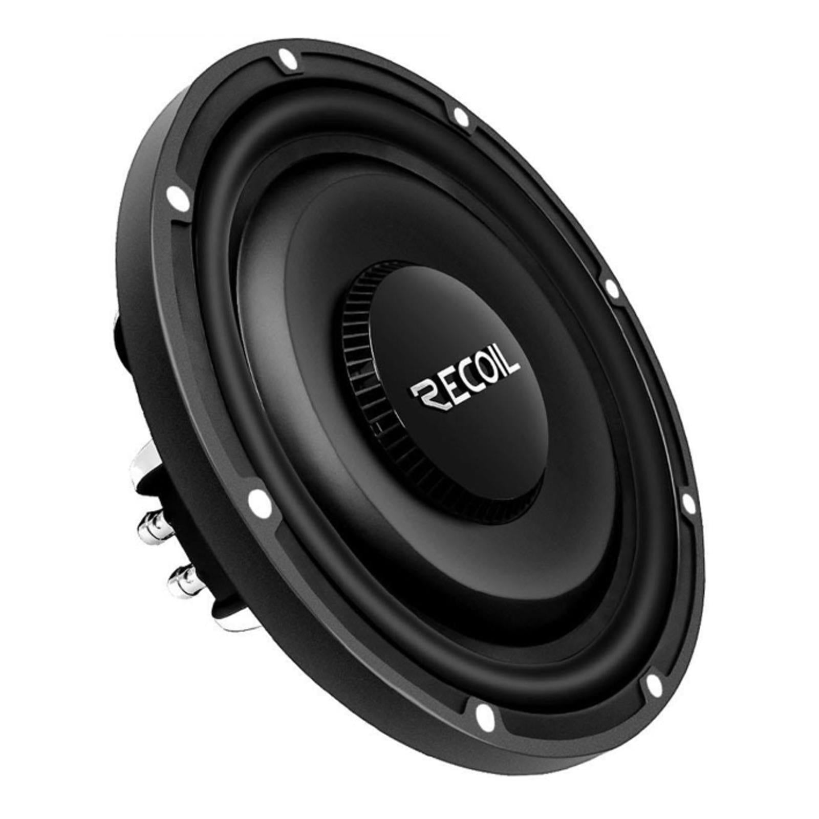 Recoil SXS10D2 - 600 Watts 10" Ultra Slim Shallow Dual 2 Ohm Car Sub Subwoofer
