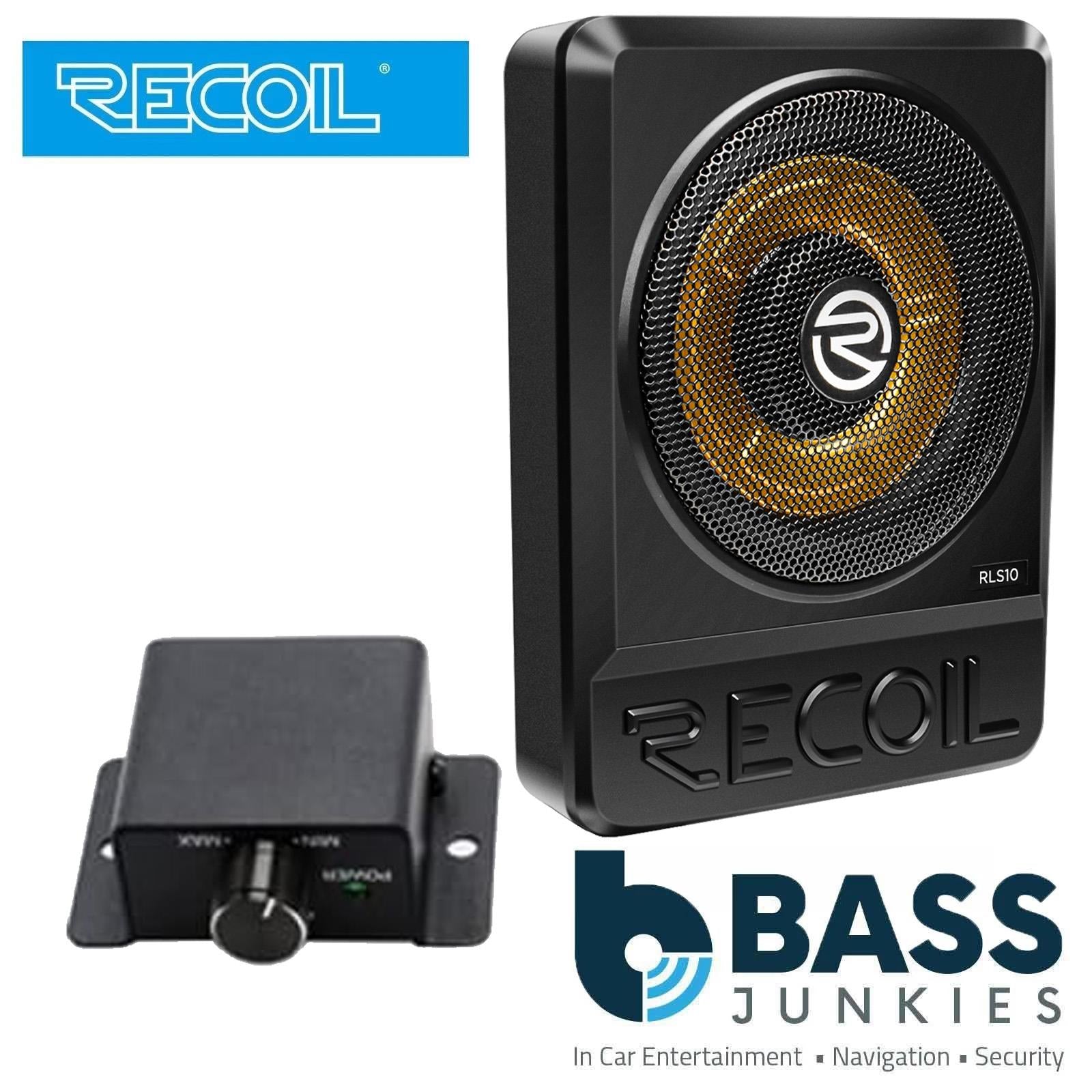 Recoil RLS10 - 500 Watts 10" Underseat Amplified Car Subwoofer & Bass Controller
