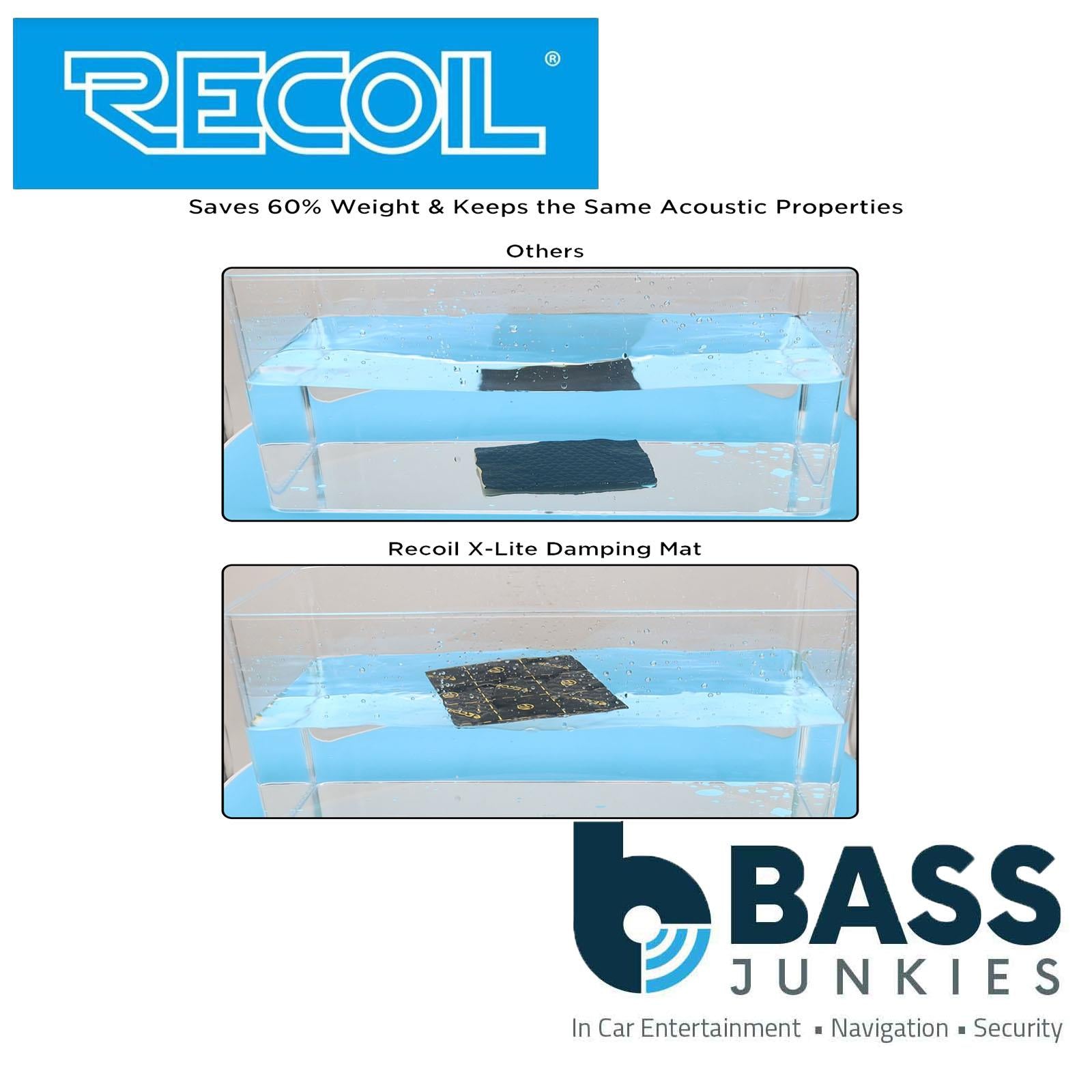 Recoil XLBK - 18″x32″ 9pcs 36sqft Car & Van Bulk Pack Sound Deadening Material