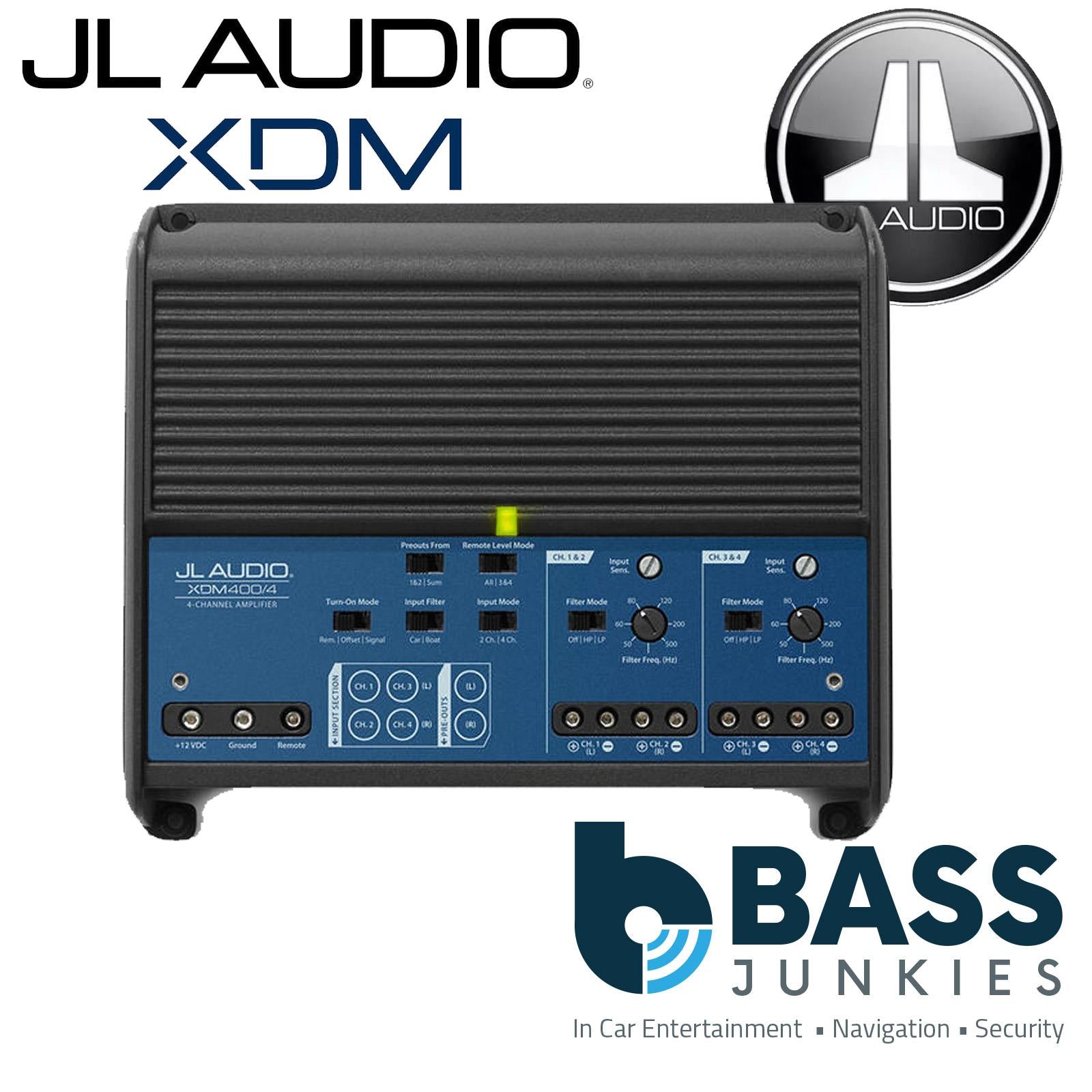 JL Audio XDM400/4 - XDM Series Class D 4 Channel Amp 400 Watts Car Amplifier