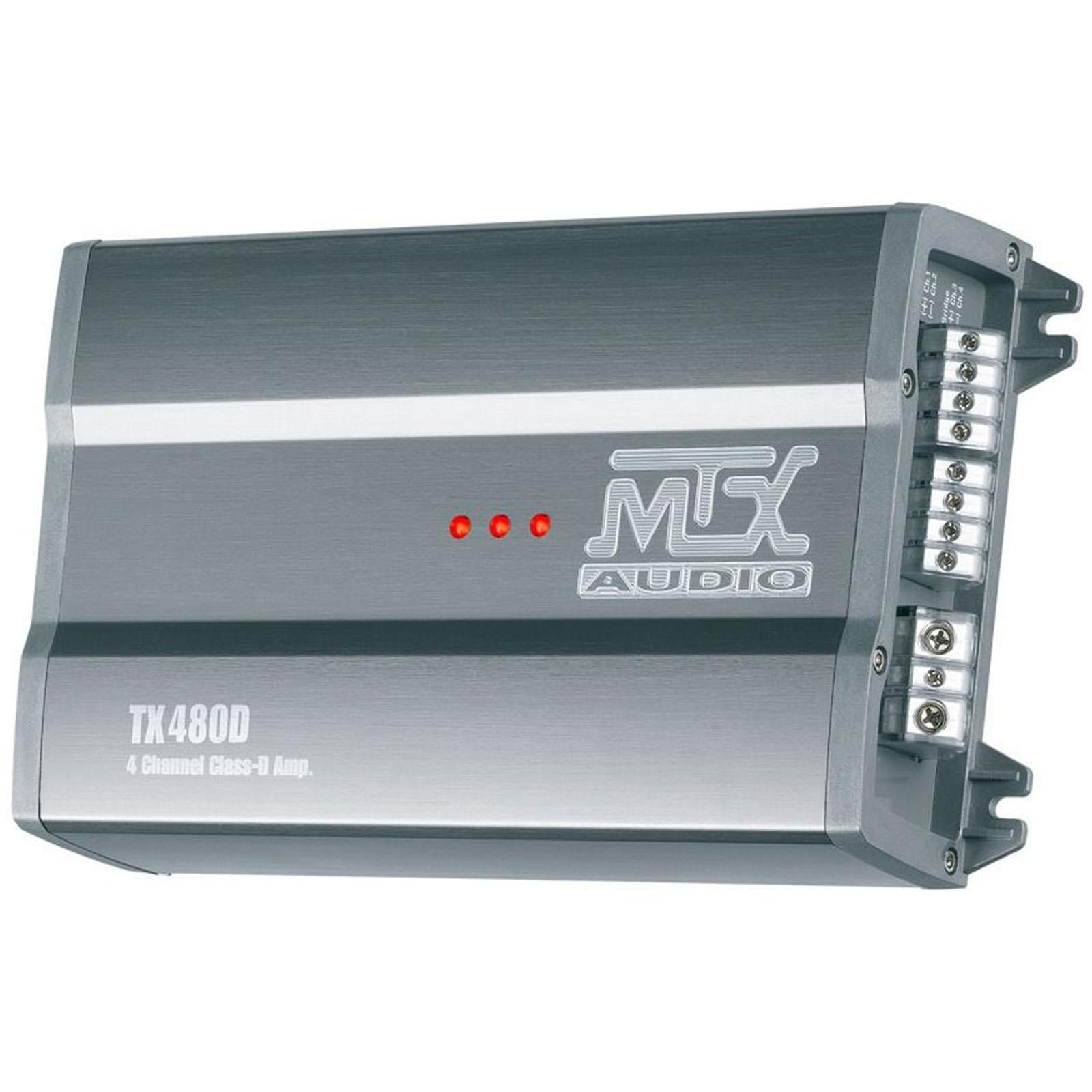 MTX TX480D - 480 Watts RMS 4-Channel Class-D Full Range Car Amp Amplifier