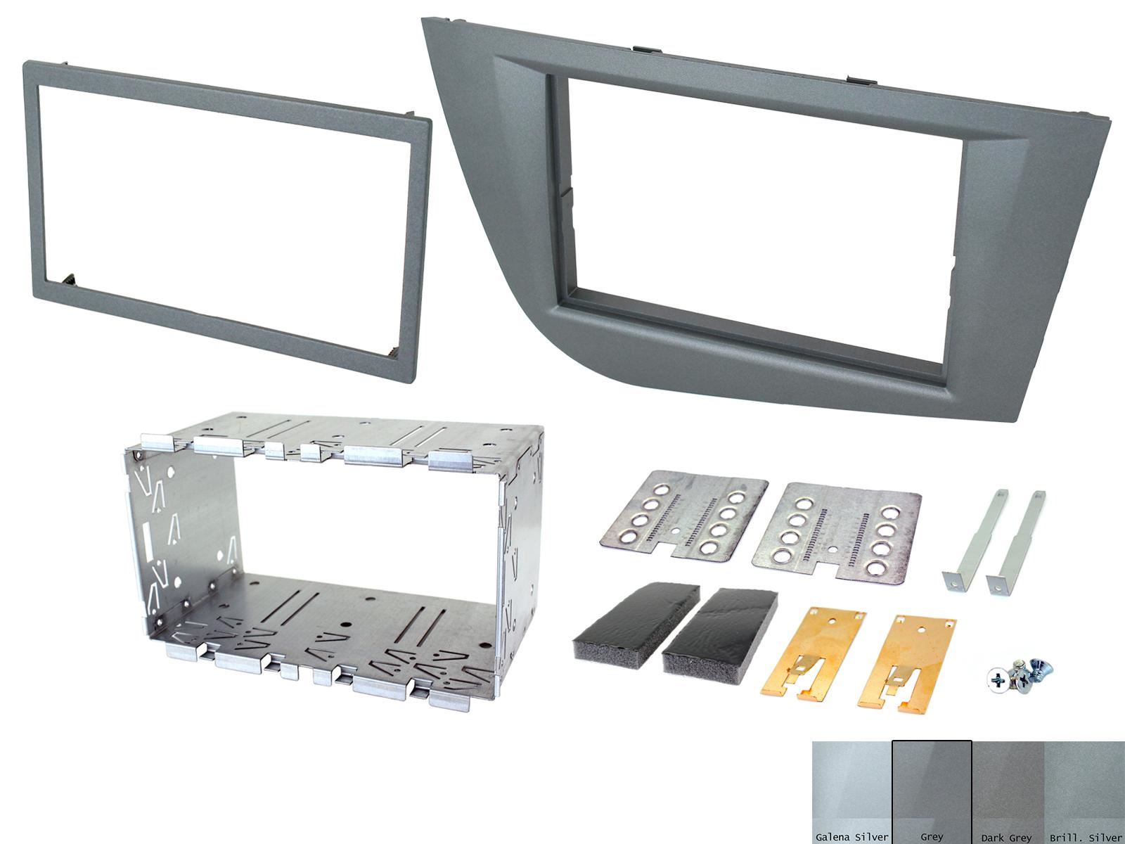 Grundig 6.8" Apple Android Double Din Stereo Fitting Kit + Steering Wheel Stalk Controls to fit Seat Leon 2005-12