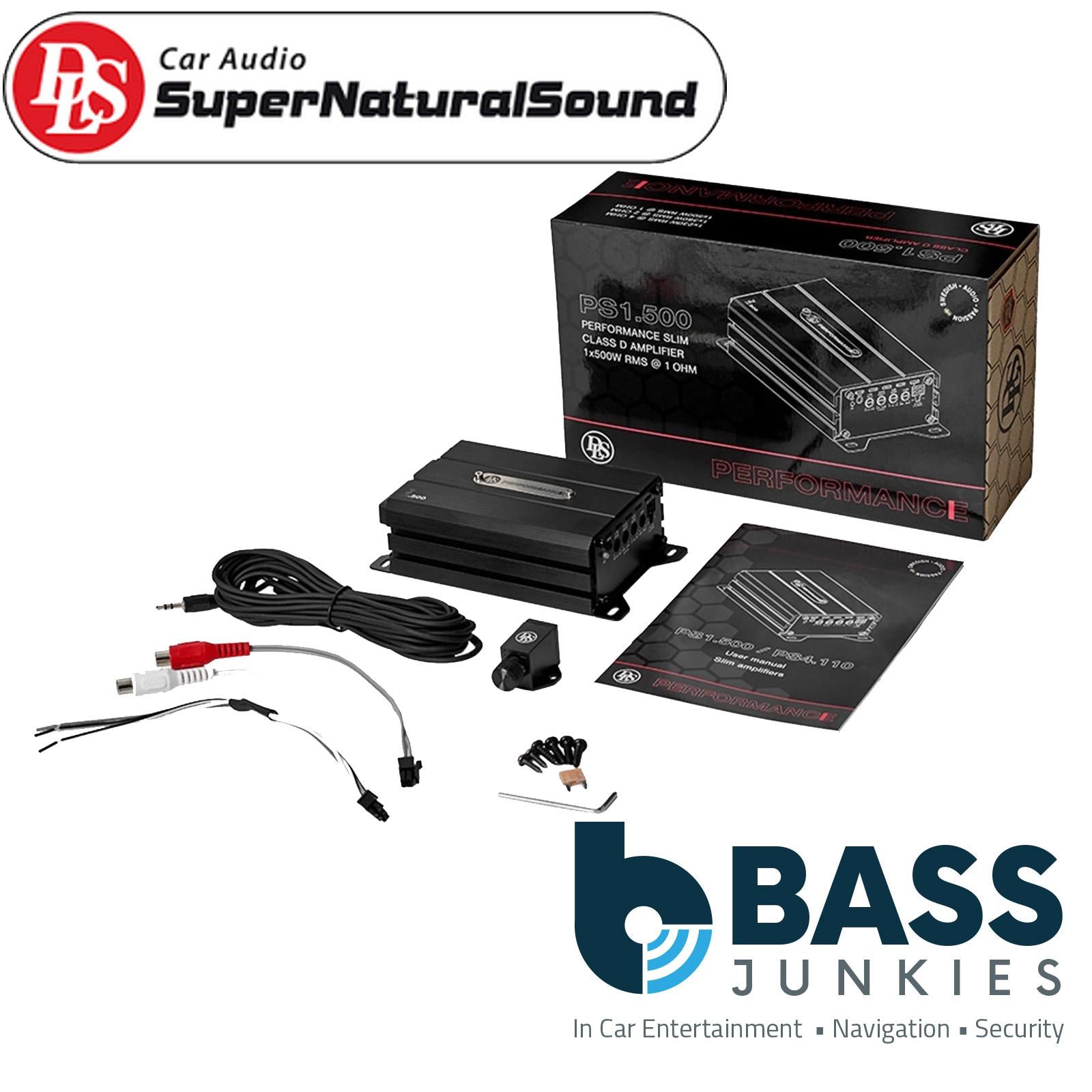 DLS PS1.500 - Slim Micro Mono Amplifier 500 Watts RMS Class D Car Sub Amplifier