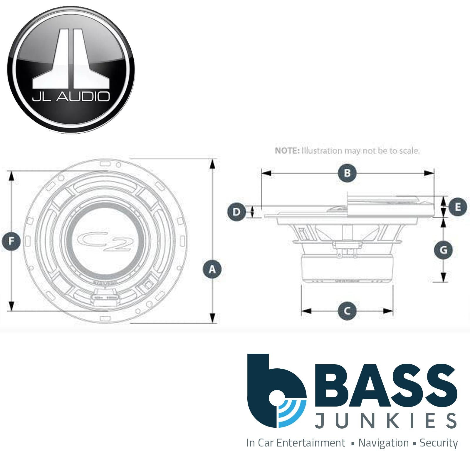 JL Audio C2-650X - 17cm 6.5" 240 Watts 2 Way Door Parcel Shelf Car Speakers Pair