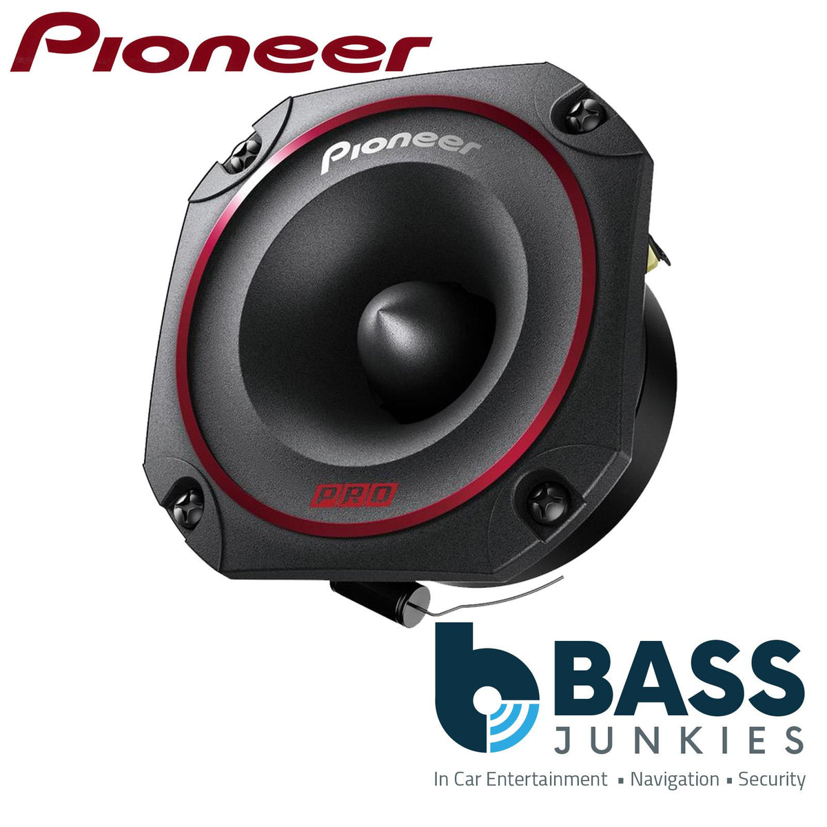 Pioneer TS-B351PRO - P.R.O. Series 3.5" 87mm 600 Watts Titanium Bullet Tweeters Pair