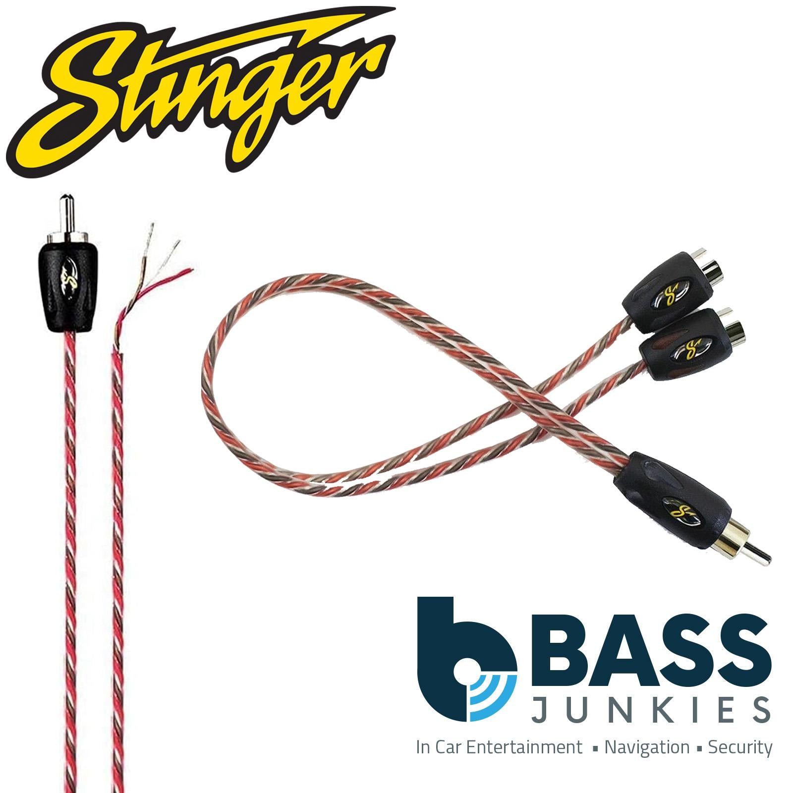 Stinger SI42YF 2-Channel 4000 Series RCA Y-Adapter Cable (2 Female to 1 Male)