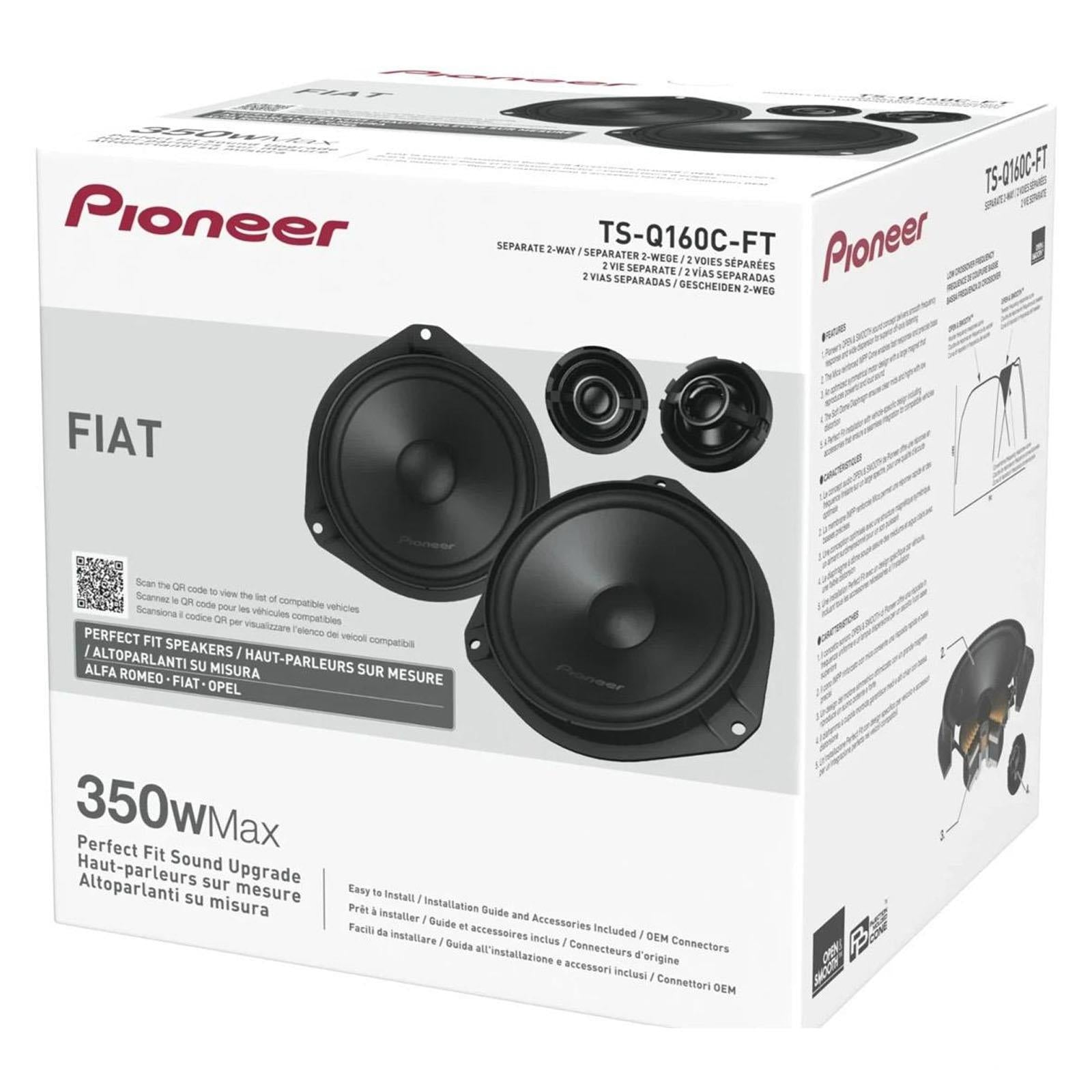 Pioneer 700 Watts 6.5" 2-Way Component Front Car Speakers For Fiat Ducato8 2021 On
