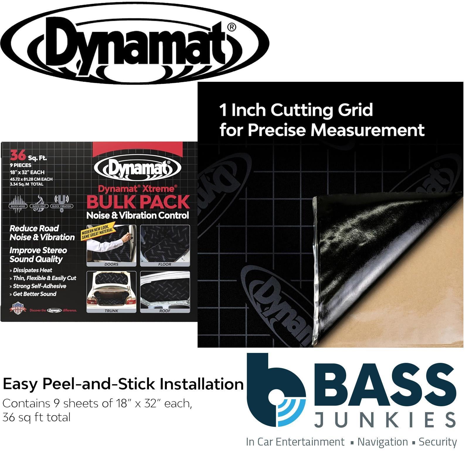 Dynamat 10455 18" x 32" x 0.067" Thick Self-Adhesive Sound Deadener with Xtreme Bulk Pack, (Set of 9) Automobile Vehicle