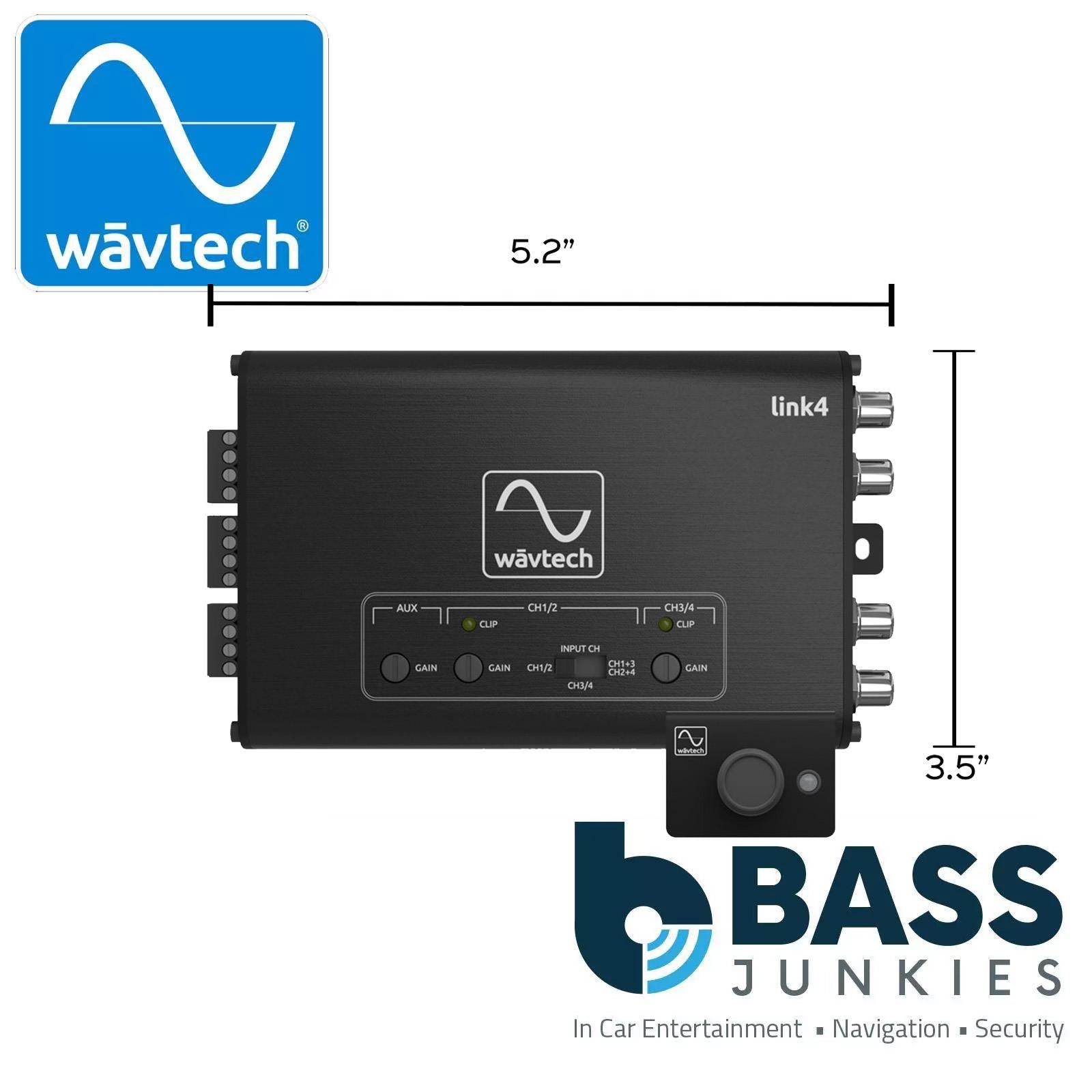 Wavtech Link4 - 4 Channel (LOC) Line Output Converter - AUX & Summing Processor