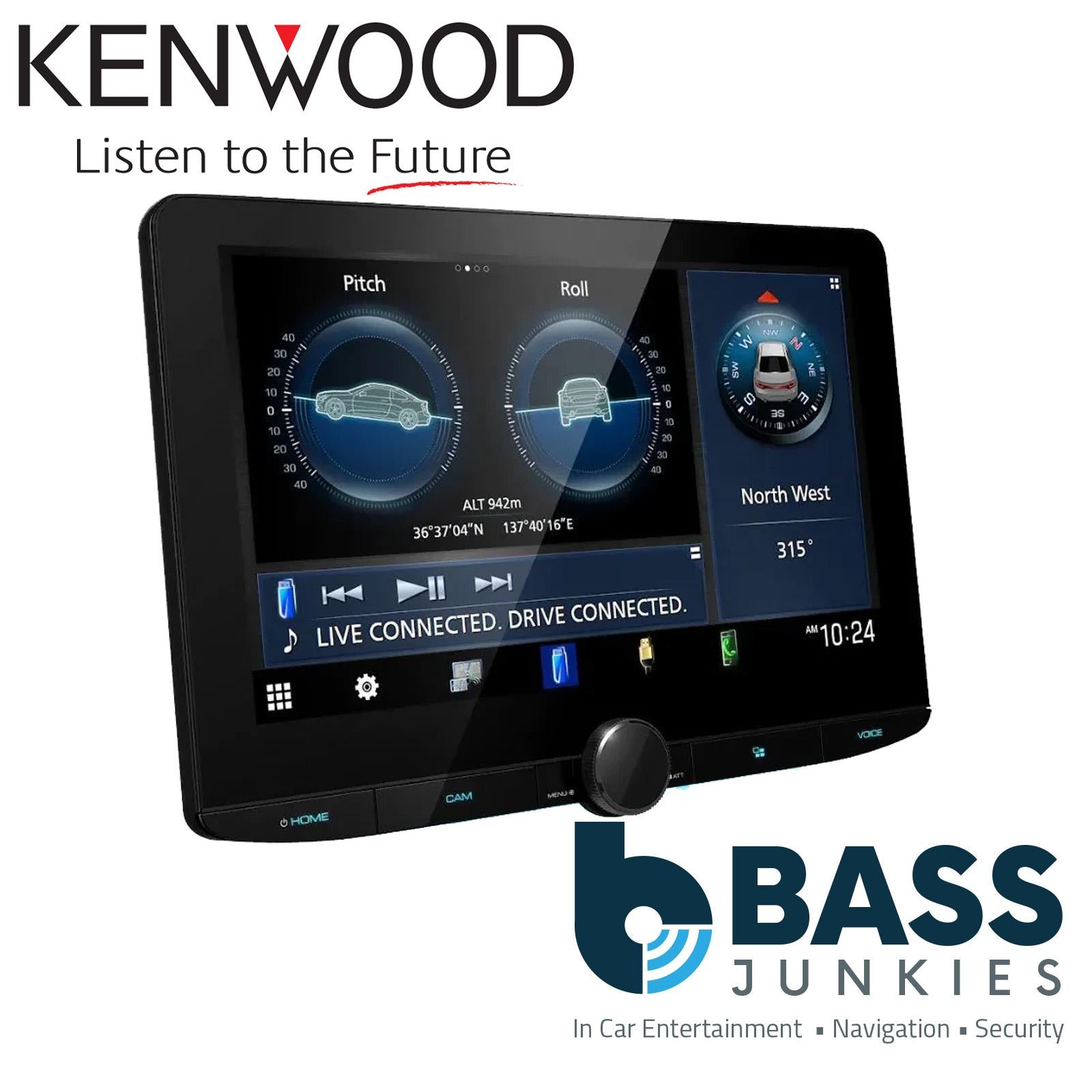 Kenwood DMX9724XDS - 10.1 Inch CarPlay Android Hi Res Wifi DAB Bluetooth Stereo