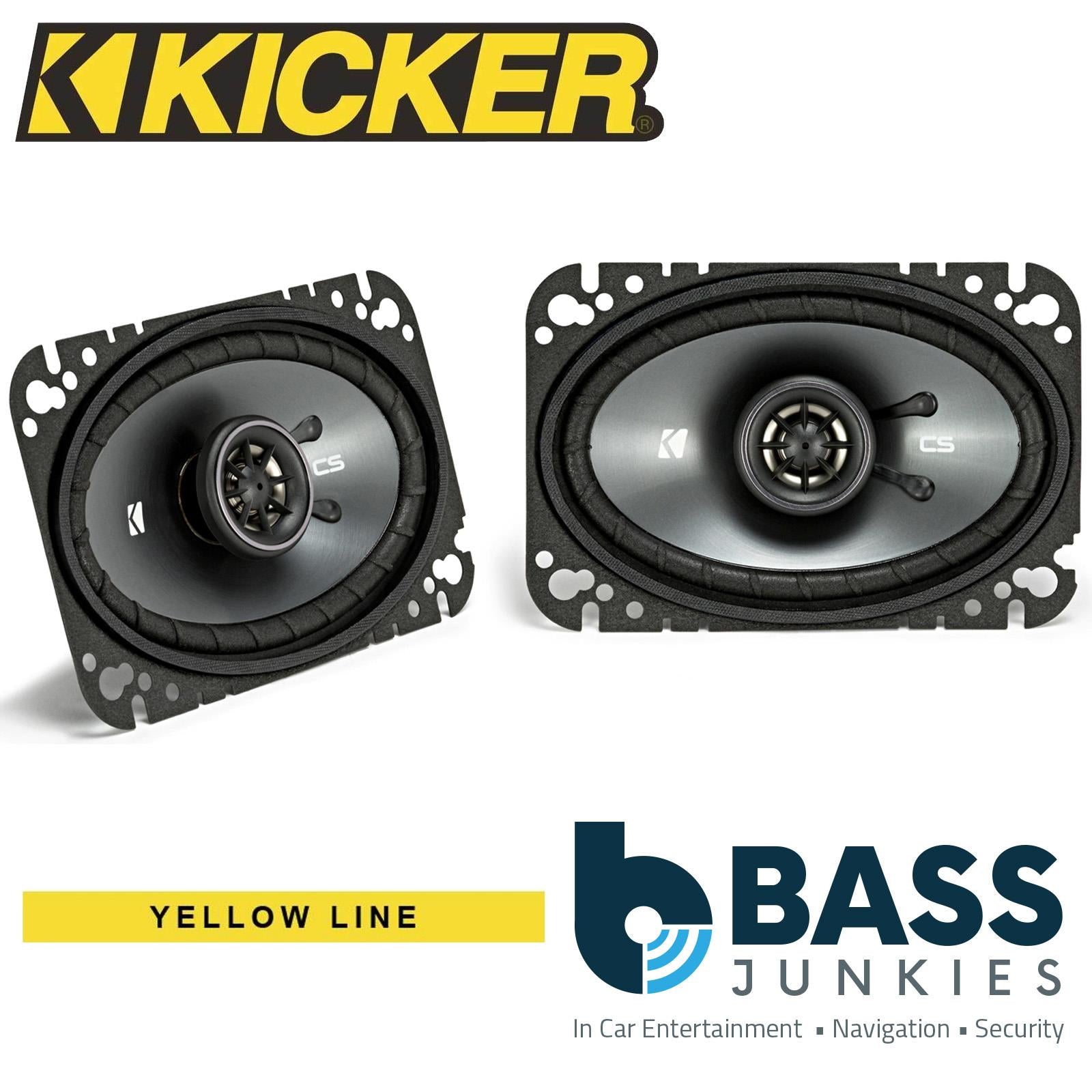 Kicker CSC464 - 4" x 6" 100 x 160mm 150 Watts 2 way Car Front Top Dash Rear Shelf Coaxial Speakers