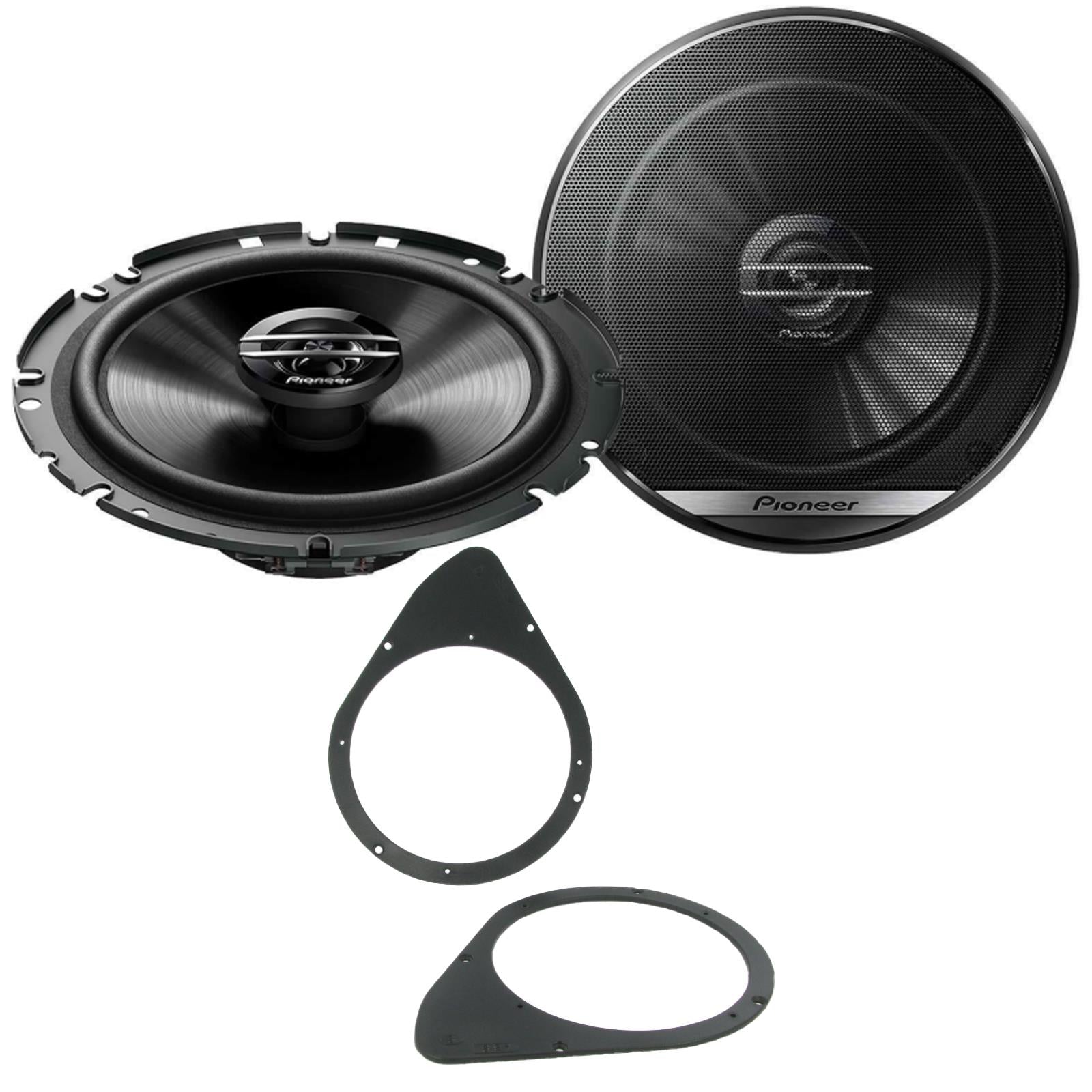 Fiat Stilo 2001-2008 Pioneer 600W 17cm 2-Way Rear Side Shelf Car Speaker Kit