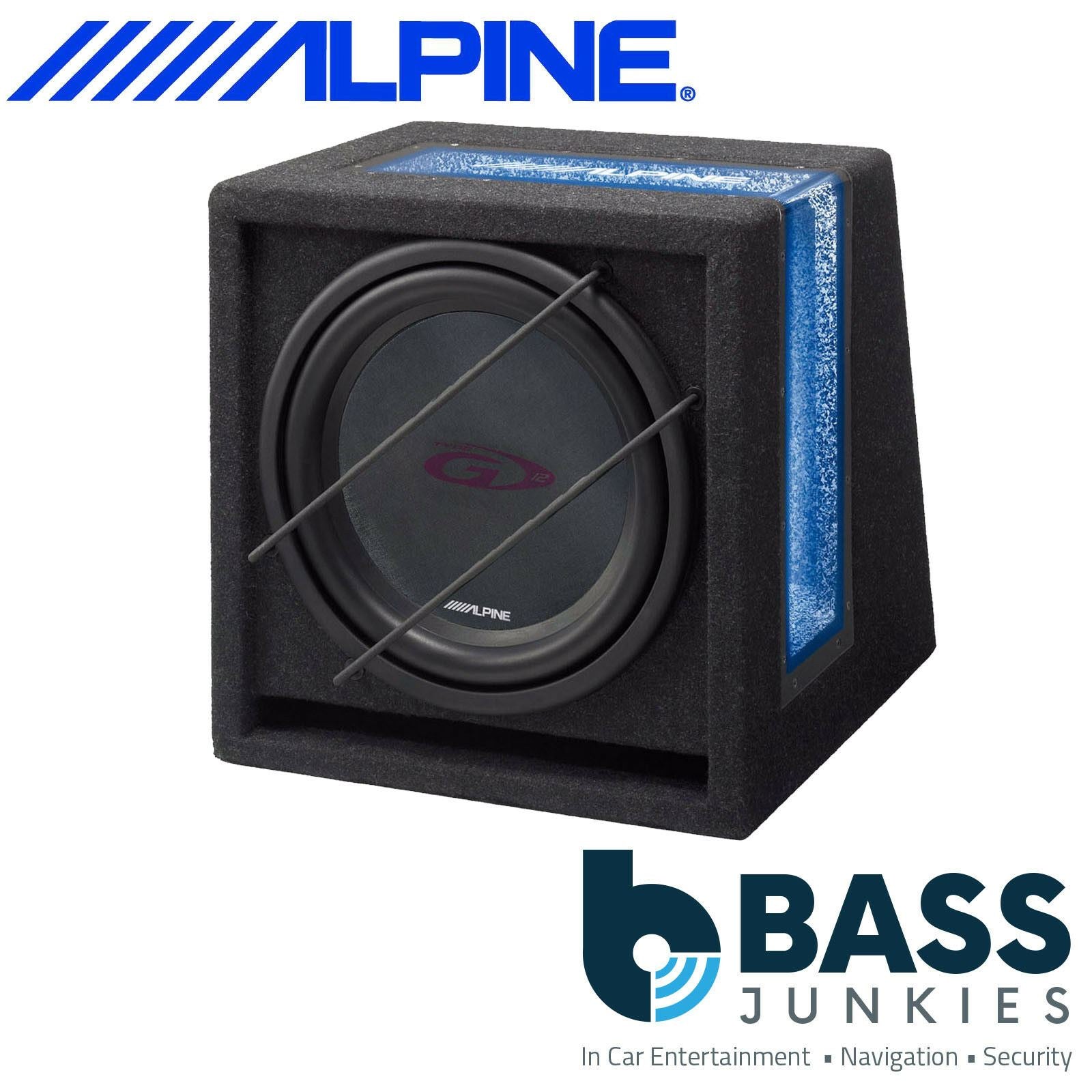 Alpine 8" 400 Watts Car Bass Box with 550 Watts Amplifier & Full Amp Kit Package