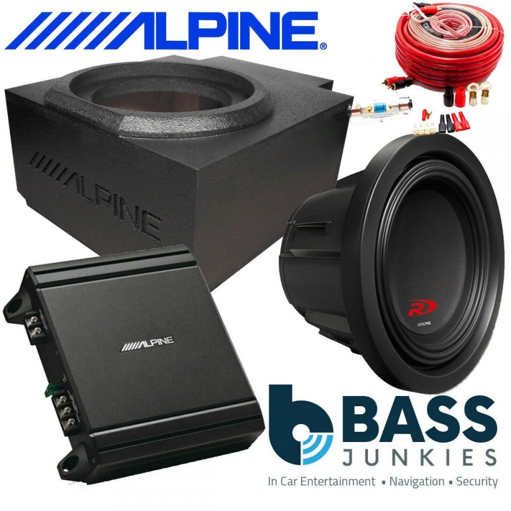VW Transporter T5 Alpine 8" 1000 Watts Car Subwoofer & Amplifier Bass Box Kit