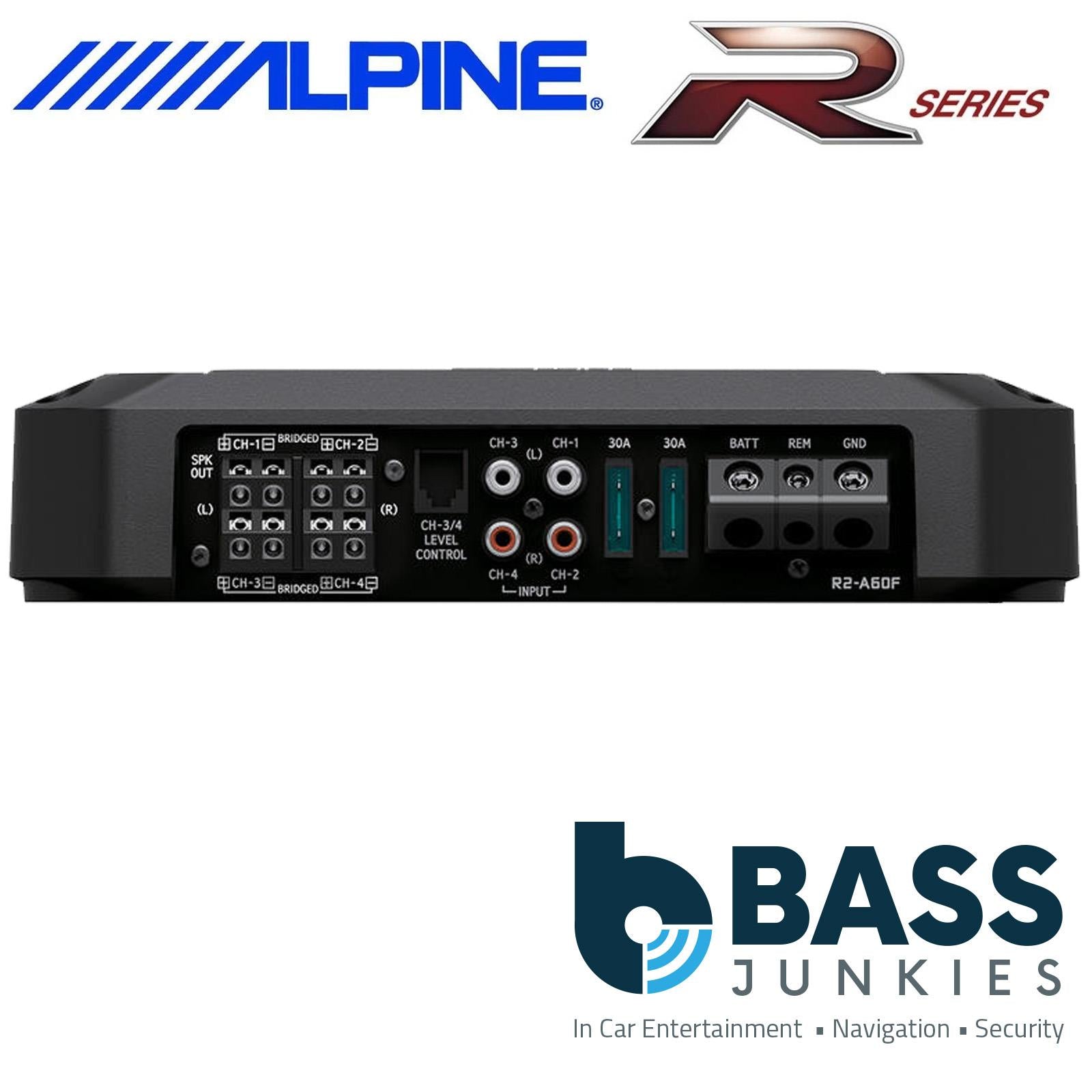 Alpine R2-A60F - 600 Watts RMS 4 Channel Class-D Car Amplifier Hi-Res Audio Amp