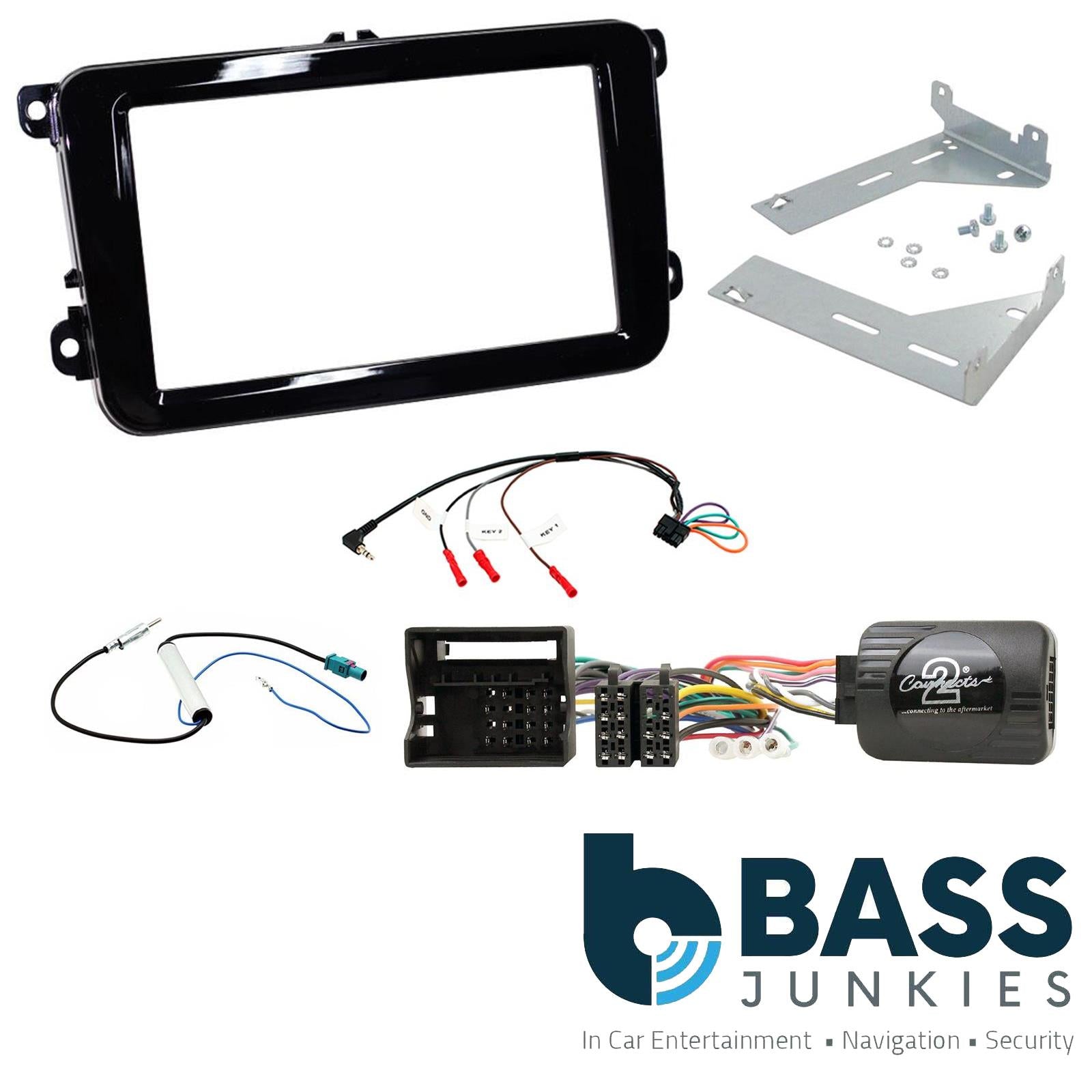Connects2 CTKVW20 - Volkswagen EOS Tiguan Golf Double Din Fascia Installation Kit
