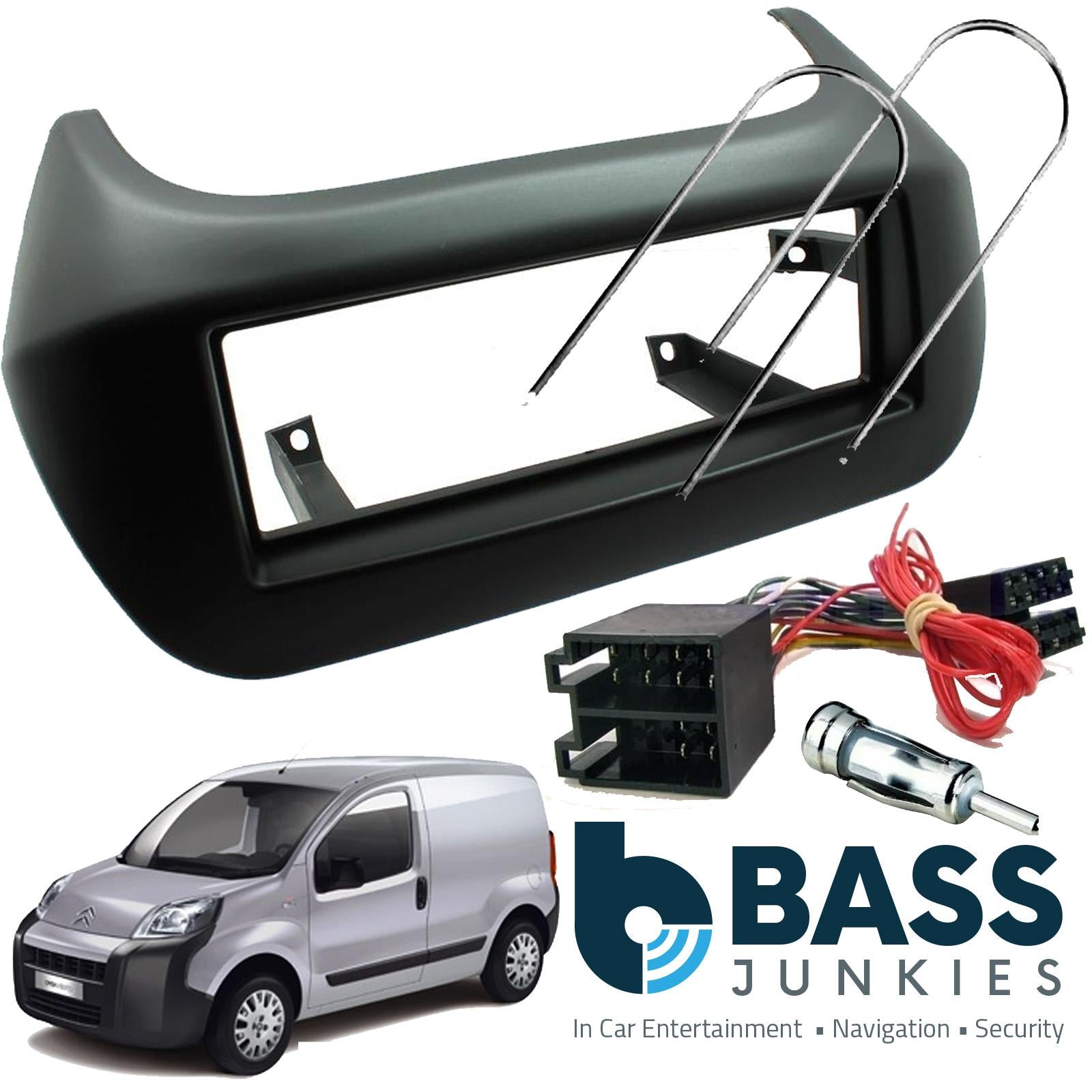 Connects2 CT24CT12 - Citroen Nemo 2008 - 2017 Black Car Stereo Single Din Fascia Panel & Full Fitting Kit