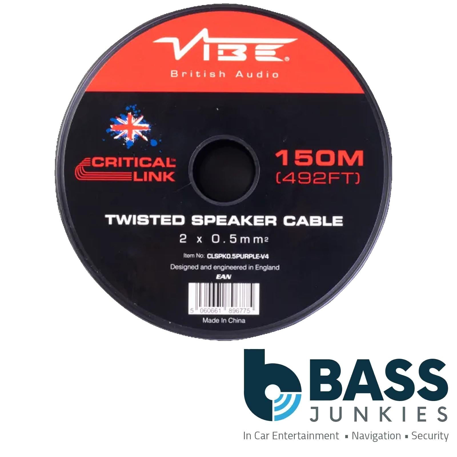 Vibe Critical Link - CLSPK0.5PURPLE-V4 150m 0.5mm2 Car Audio Speaker Cable