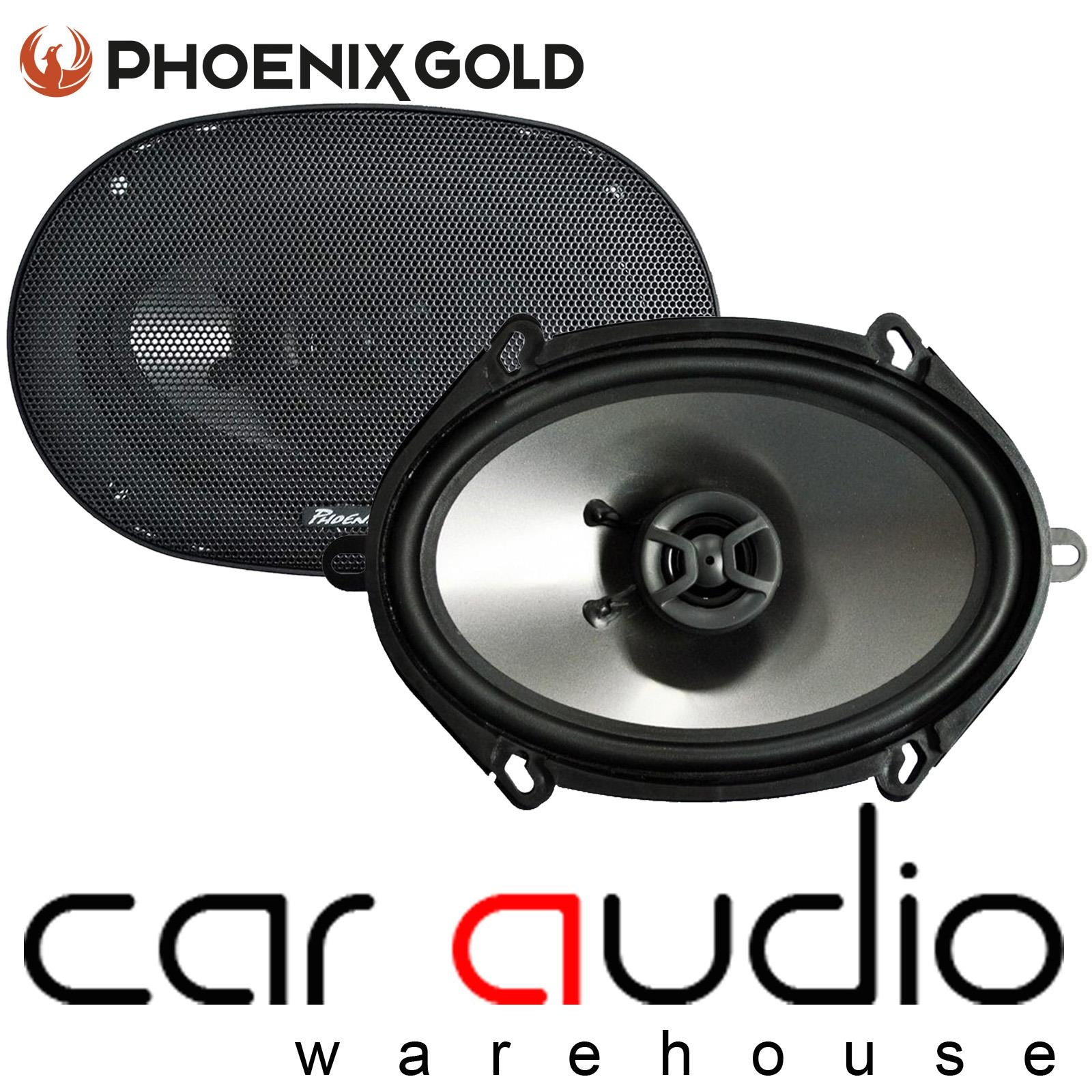 Phoenix Gold Z57CX - Z Series 5" x 7" Inch 140 Watts Oval Door Shelf Coaxial Car Speakers