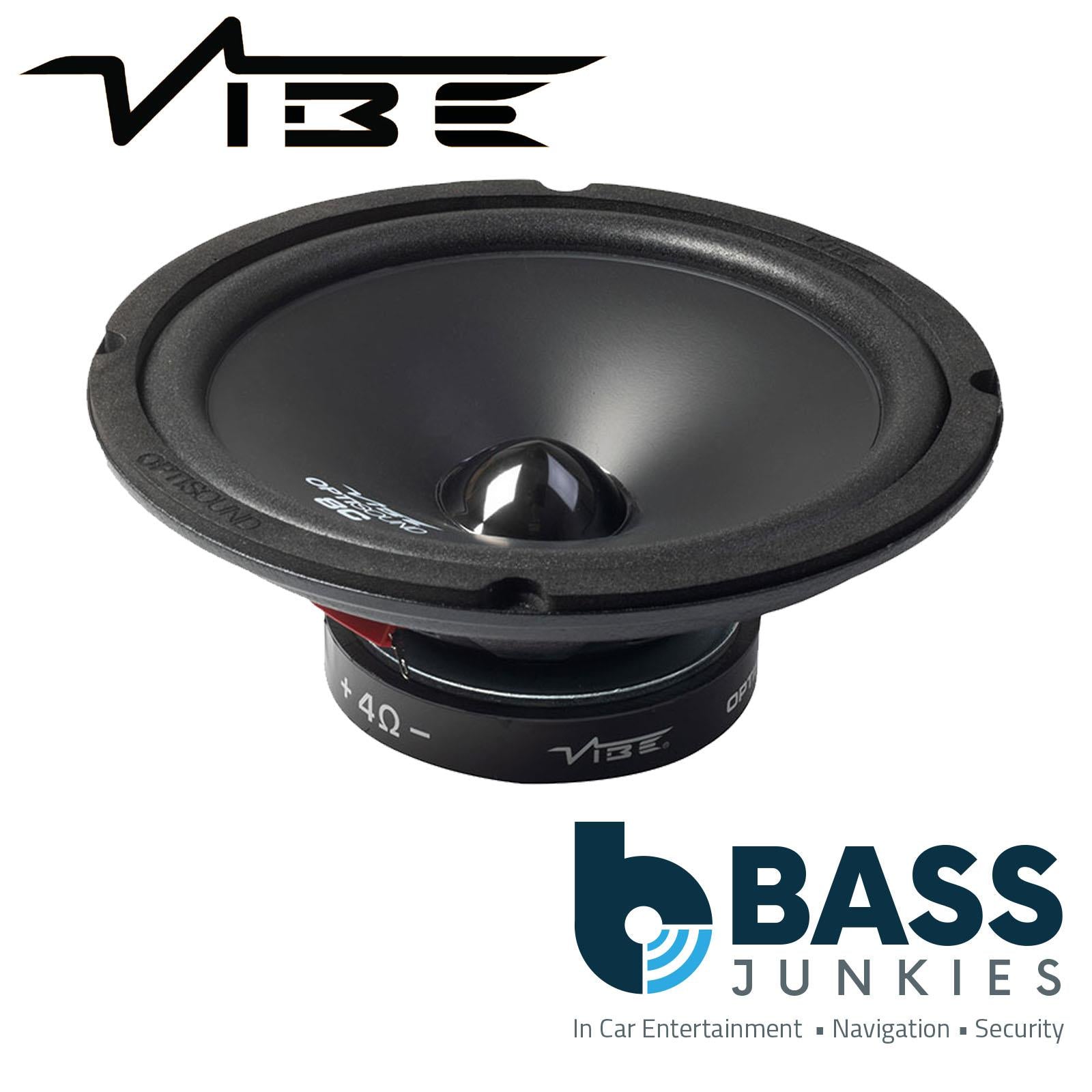 VIBE OPTI8-V9 - 600 Watts 8" Inch 20cm 4 Ohm Midrange Car Door Speakers Pair