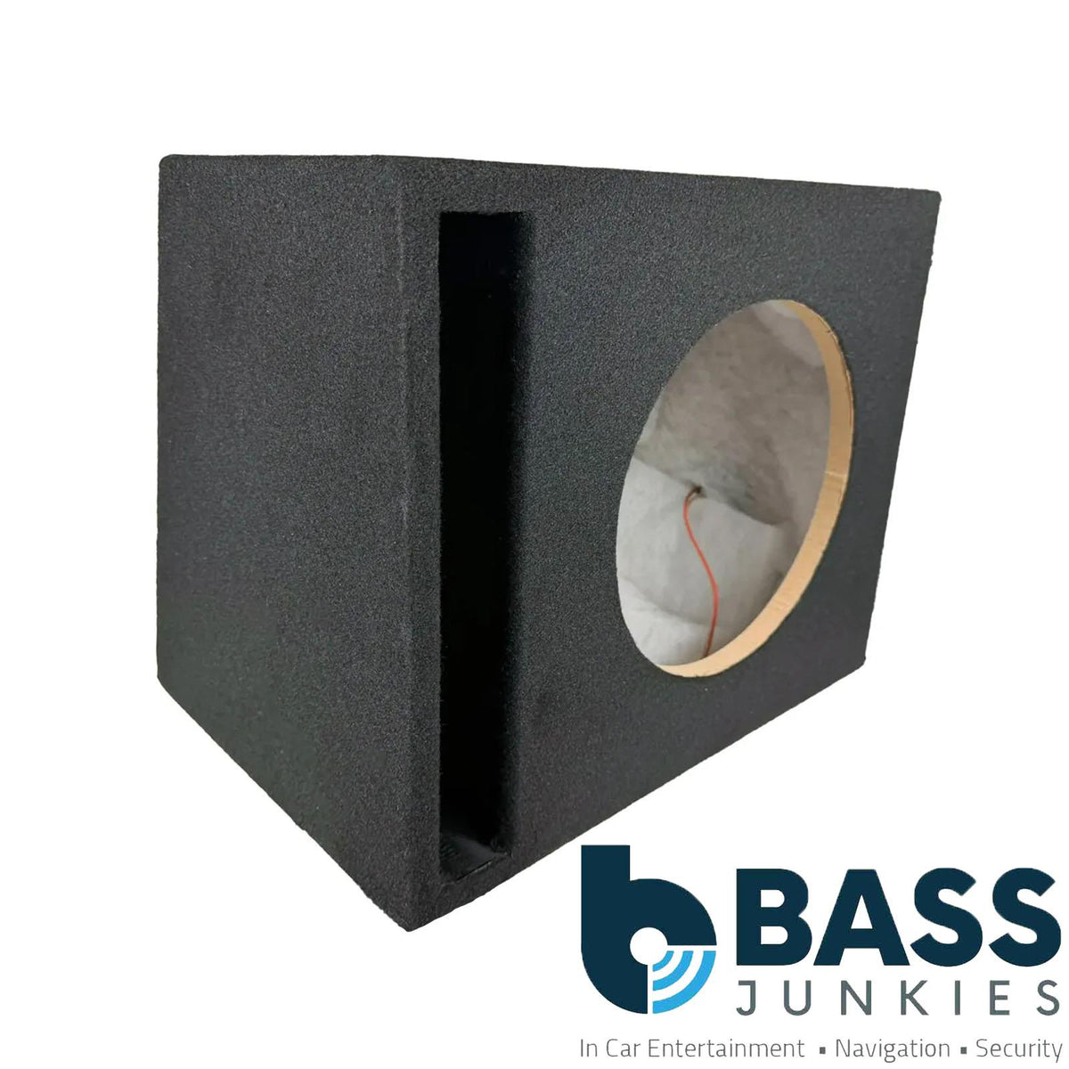 10" Ported Sub Subwoofer Enclosure Durable MDF Black Carpet with 16AWG Cable