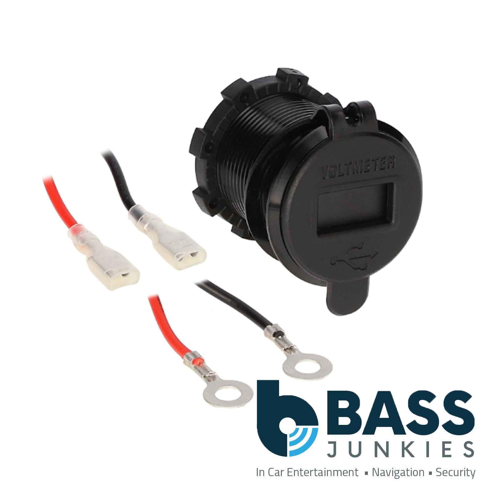 IBR108 Universal Dual USB Black with Red Voltage Display