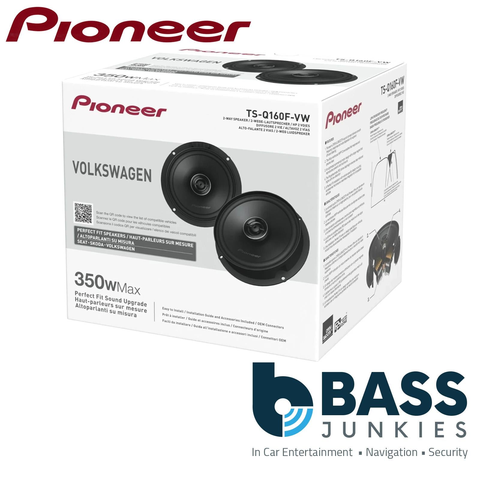 Pioneer TS-Q160F-VW - 700 Watts 2 Way Coaxial Car Speakers For VW Seat & Skoda