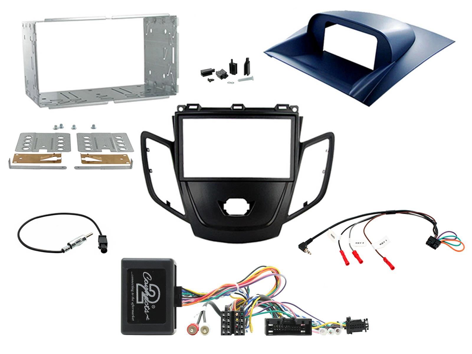 SONY DAB+ Apple | Android Double Din Stereo Fitting Kit + Steering Wheel Stalk Controls to fit Ford Fiesta 2010-12