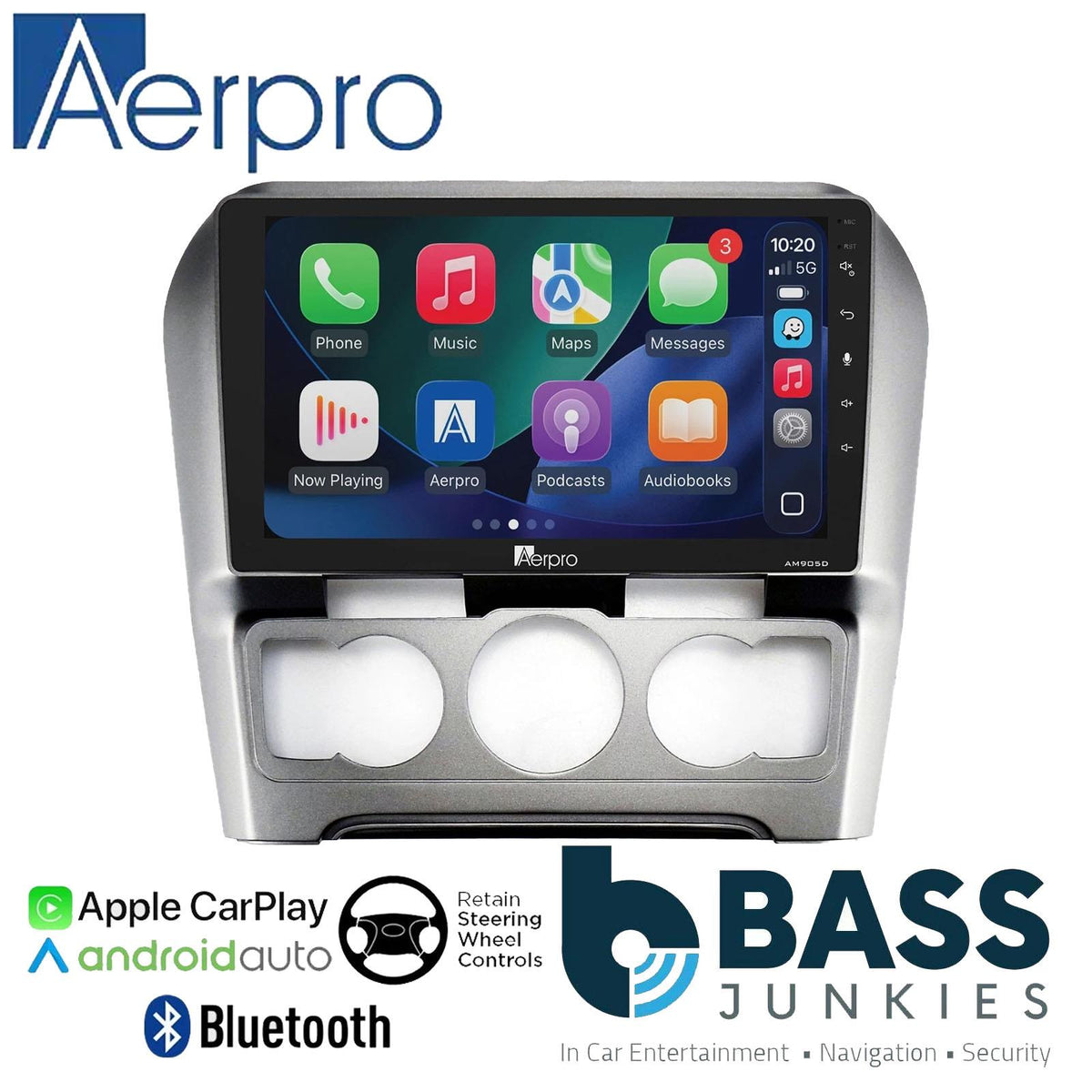 Aerpro 9" DAB CarPlay Android Car Radio Kit For Citroen C4 CQUATRE AutoAC 15-18