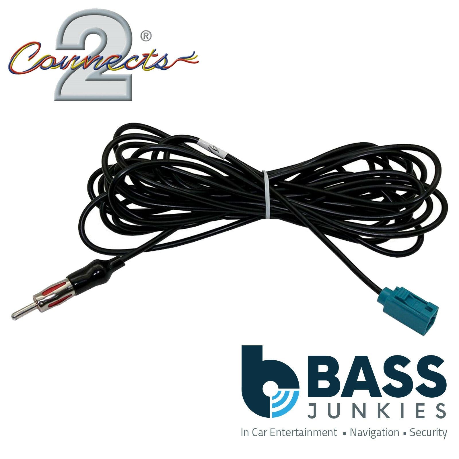 Connects CT27AA156 - Fakra Female-Male DIN 5M Car Stereo Antenna Adapter