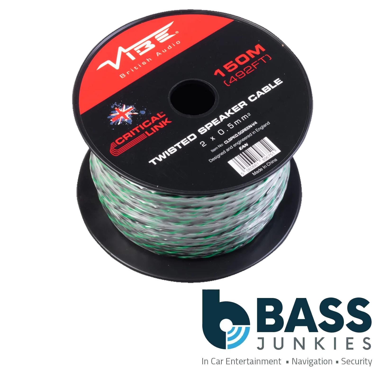 Vibe Critical Link - CLSPK0.5GREEN-V4 150m Green Twisted Speaker Cable