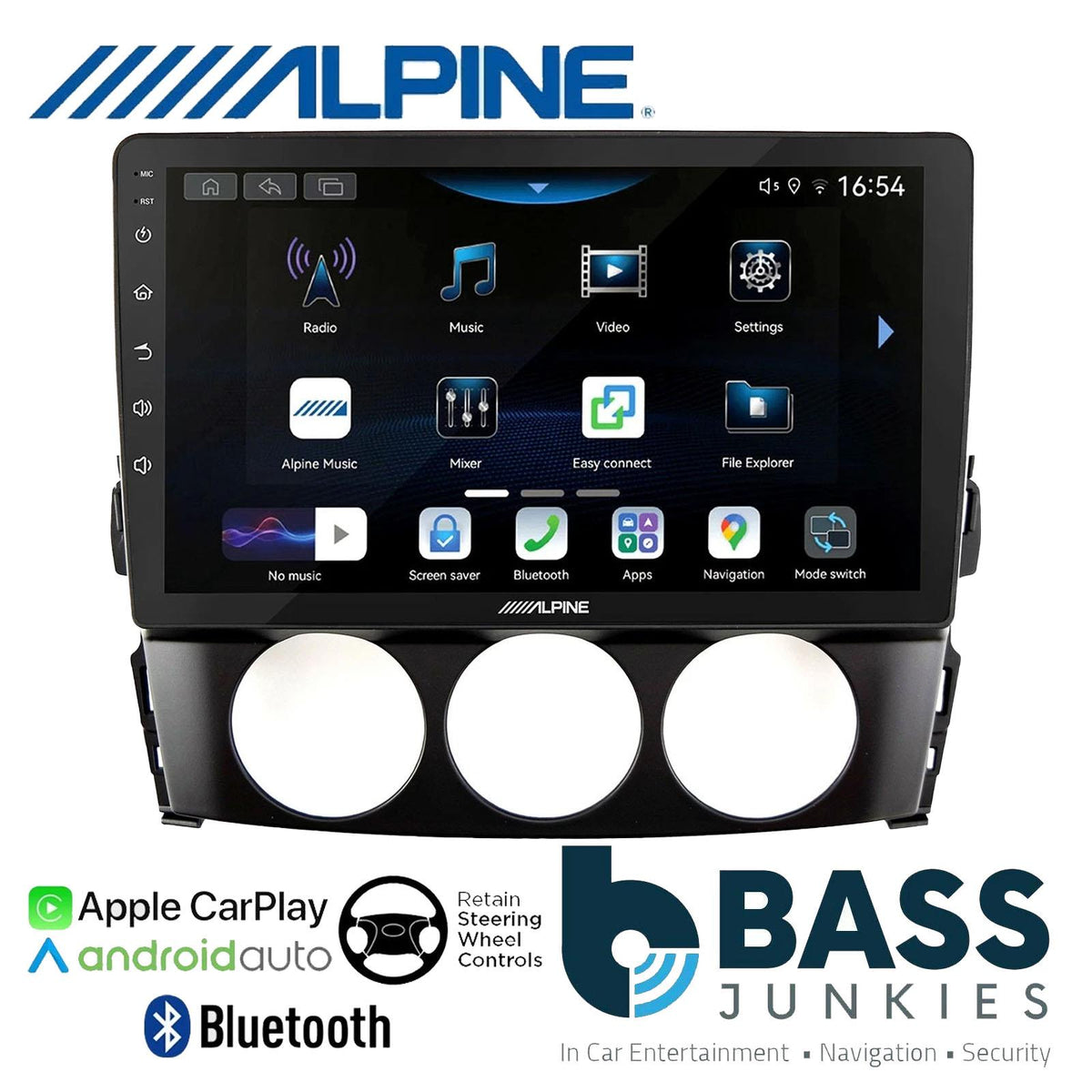 Alpine 9" CarPlay Android Car Stereo Fitting Kit For Mazda MX-5 2009 Onwards