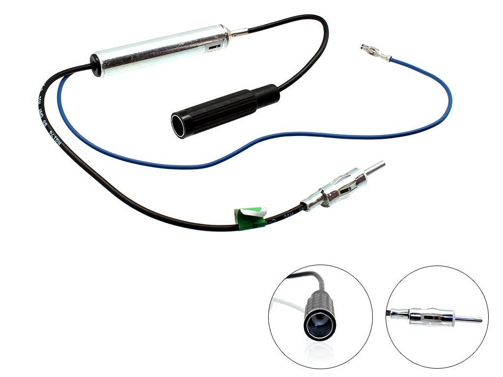 Connects2 CT27AA114 DIN Female DIN Male Powered Amplified Car Stereo Radio Aerial Antenna