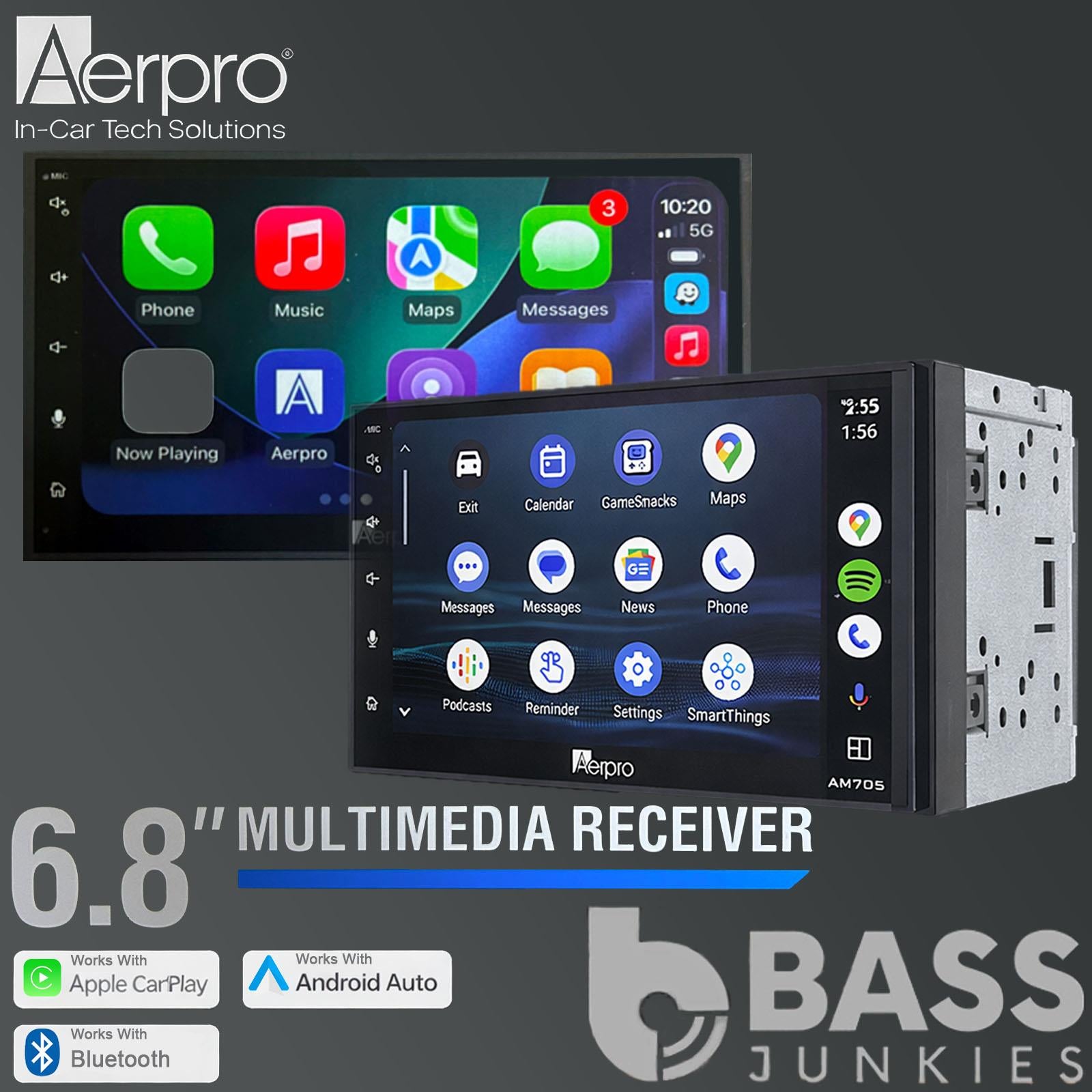 Aerpro AM705 6.8" Bluetooth Radio Android Auto Apple CarPlay Wireless Wired Car Stereo