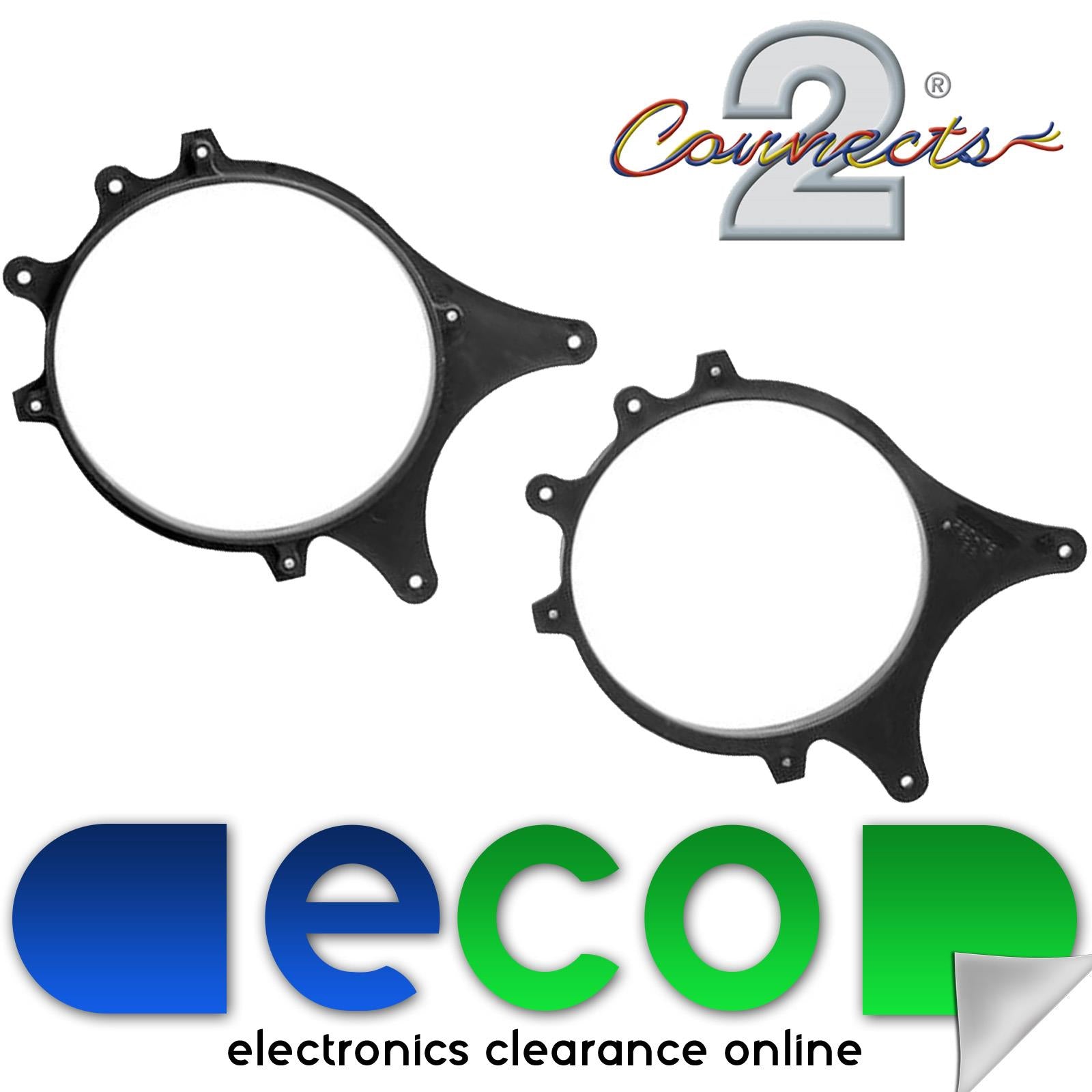 Connects2 CT25BM03 - BMW 3-Series E36 130mm 13cm 5.25" Rear Side Shelf Car Speaker Adapter Brackets