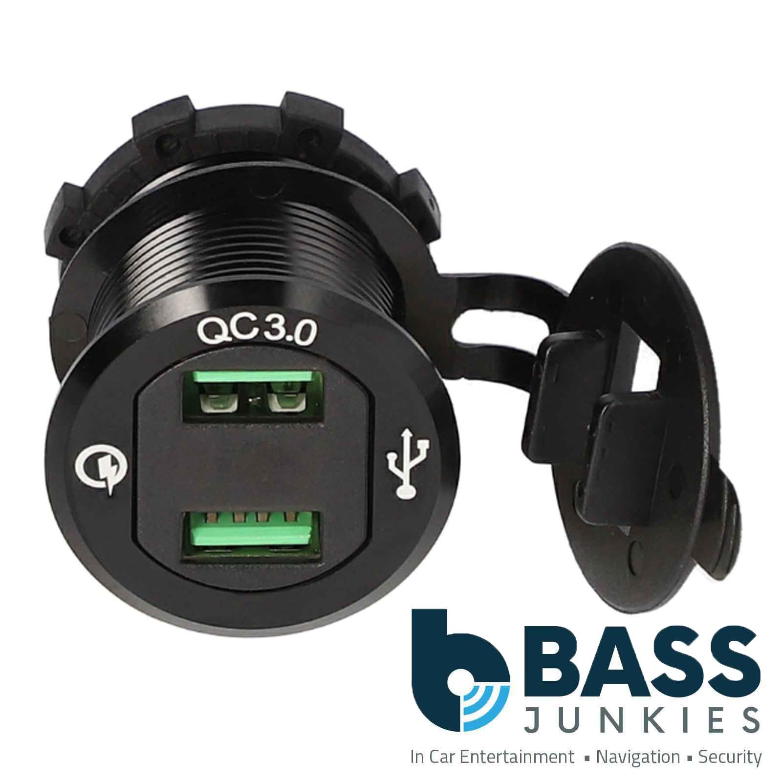 IBR108 Universal Dual USB Black with Red Voltage Display