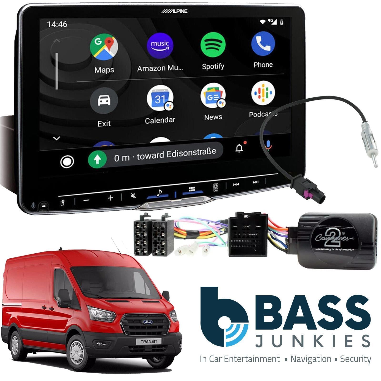 Ford Transit MK8 Facelift Alpine 9" DAB Bluetooth CarPlay Android Car Screen Kit