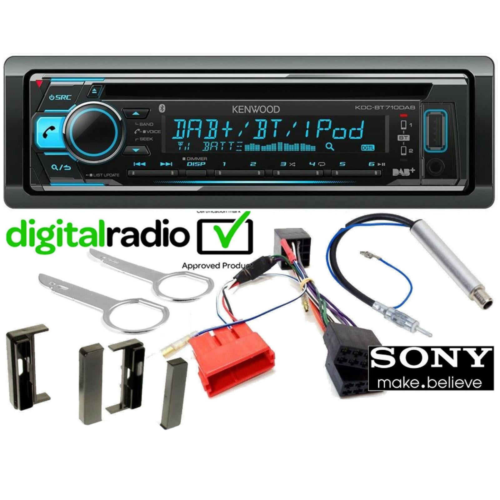 Kenwood DAB+ CD MP3 USB Bluetooth Full BOSE Stereo Upgrade Kit fit AUDI TT MK1