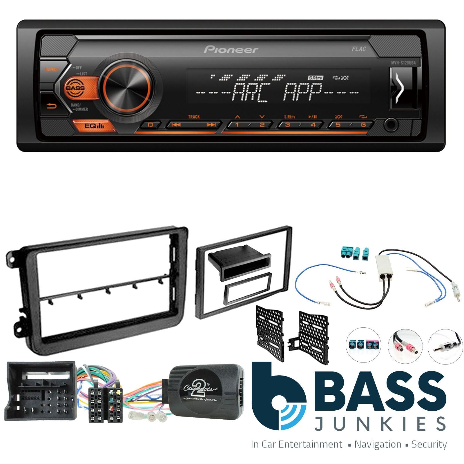 Pioneer MVH-S120UBA + Fitting Kit for VW Scirocco 2015-17