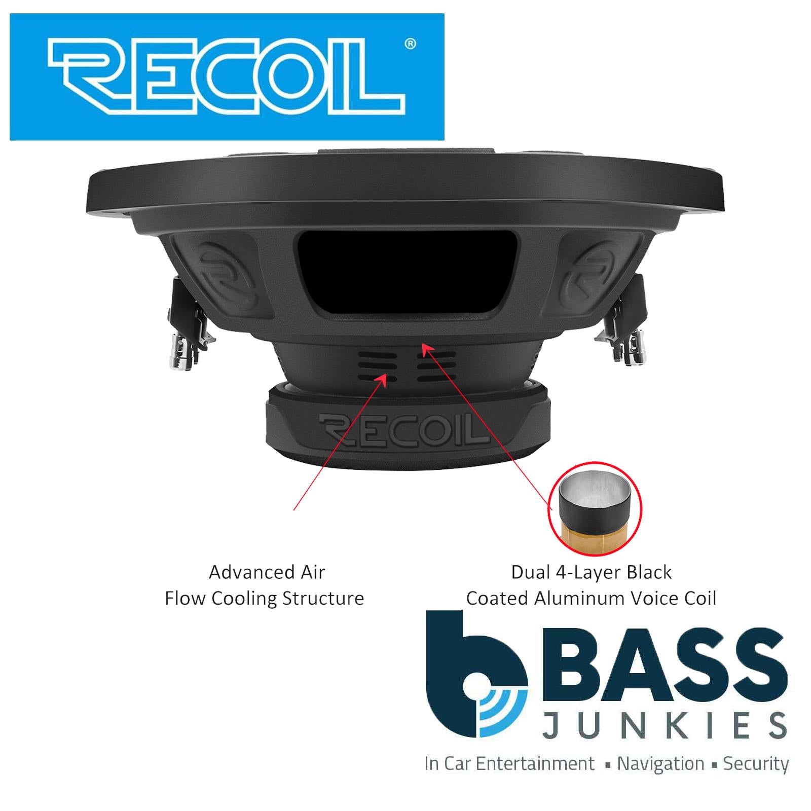 Recoil RW10D4 - 500 Watts 10" Inch 25cm Dual Voice Coil 4-Ohm Car Sub Subwoofer