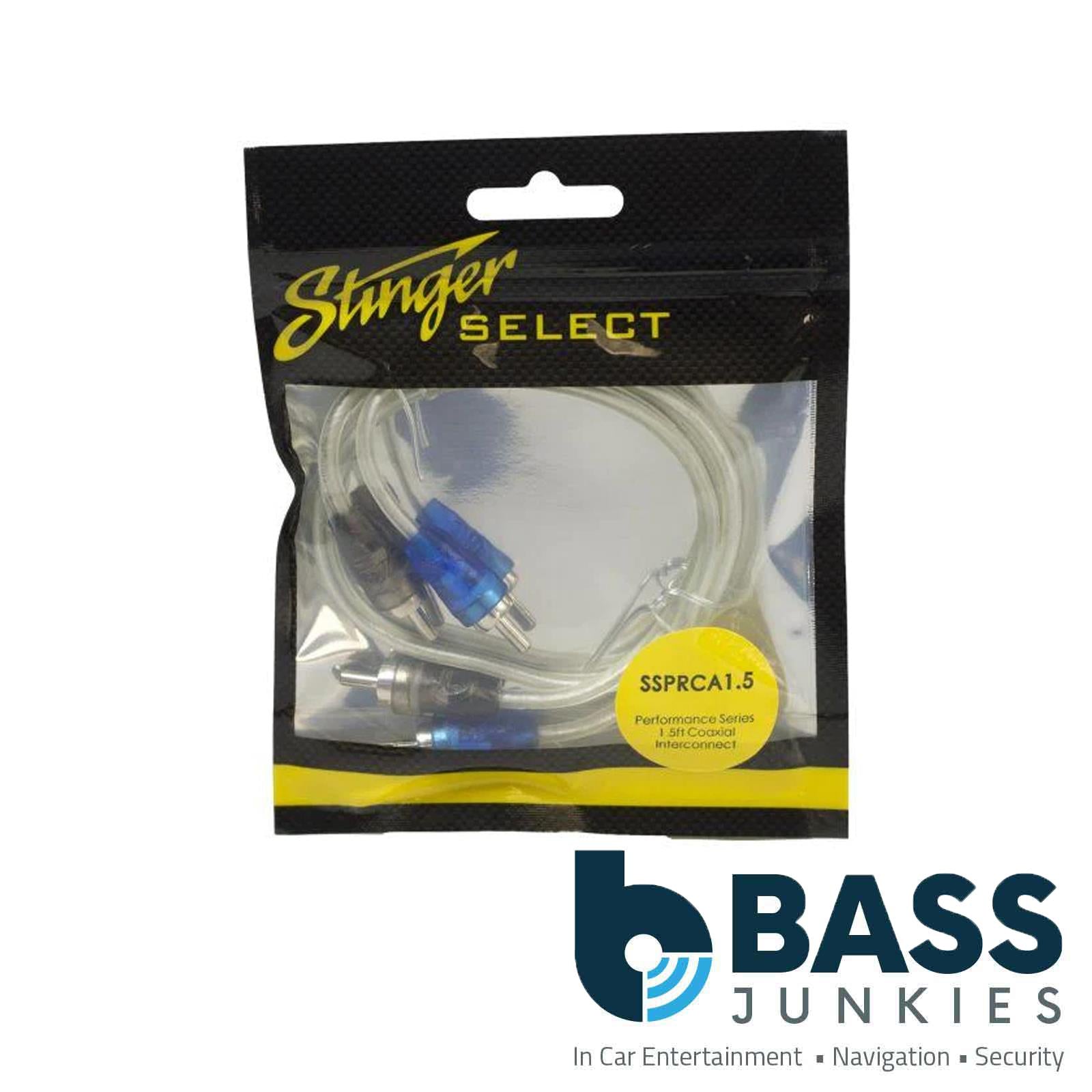 SSPRCA1.5 1.5ft RCA Cable Paired Male to Male – Chrome Plated Coaxial Lead