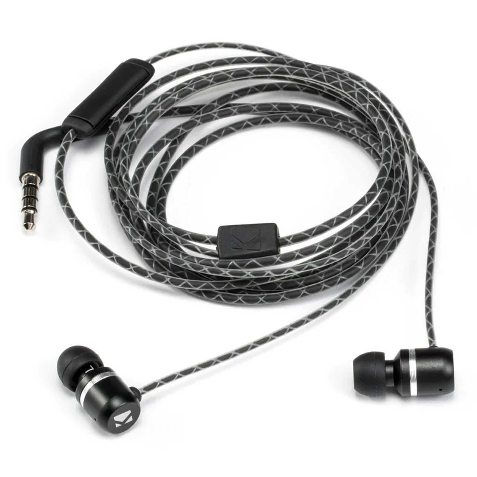 Kicker 46EB94 - Microfit In-Ear Earphones With Mic Remote 3.5mm Headphones