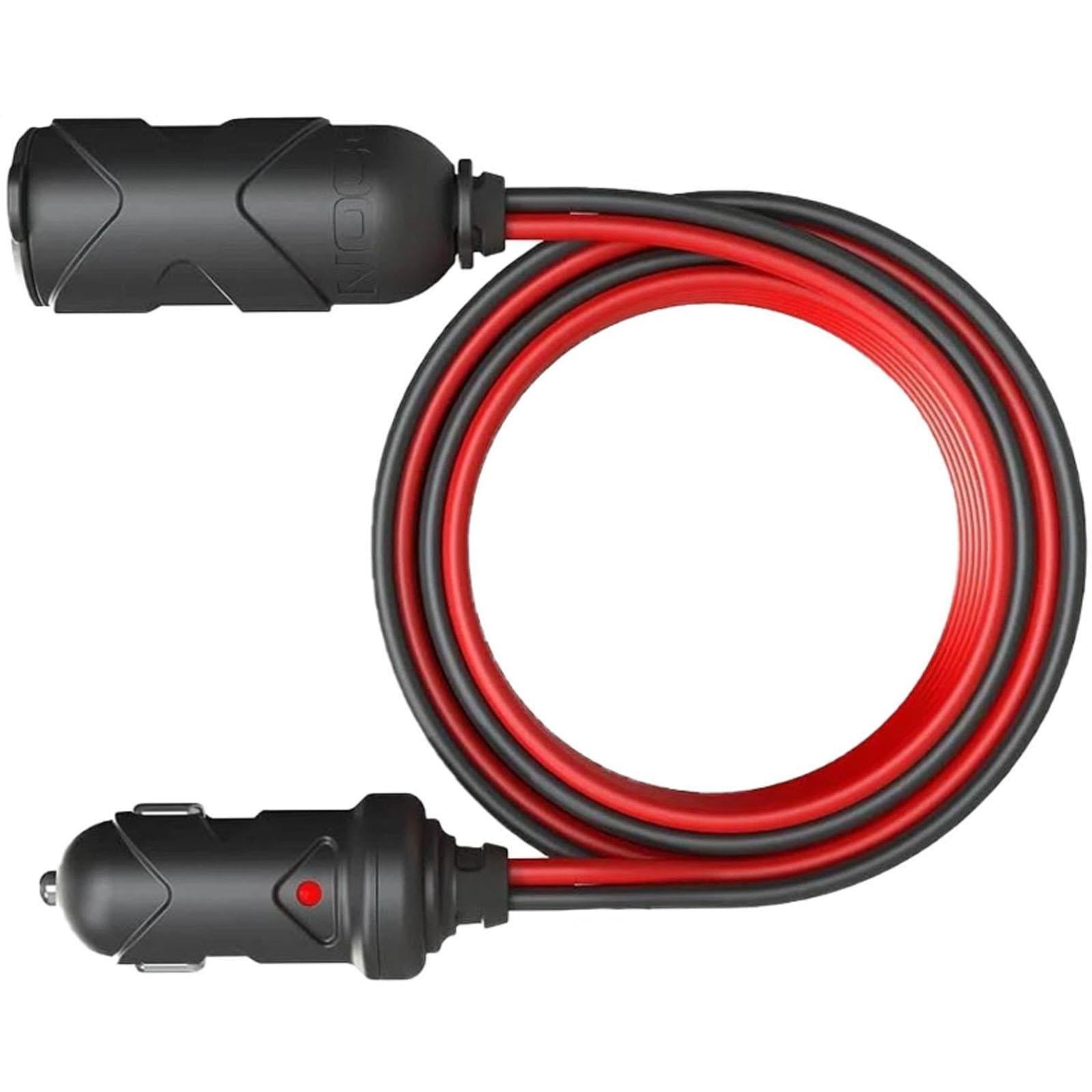 NOCO GC019 - 12V 12ft Cigarette Lighter Extension Cable 20A Fused 16AWG